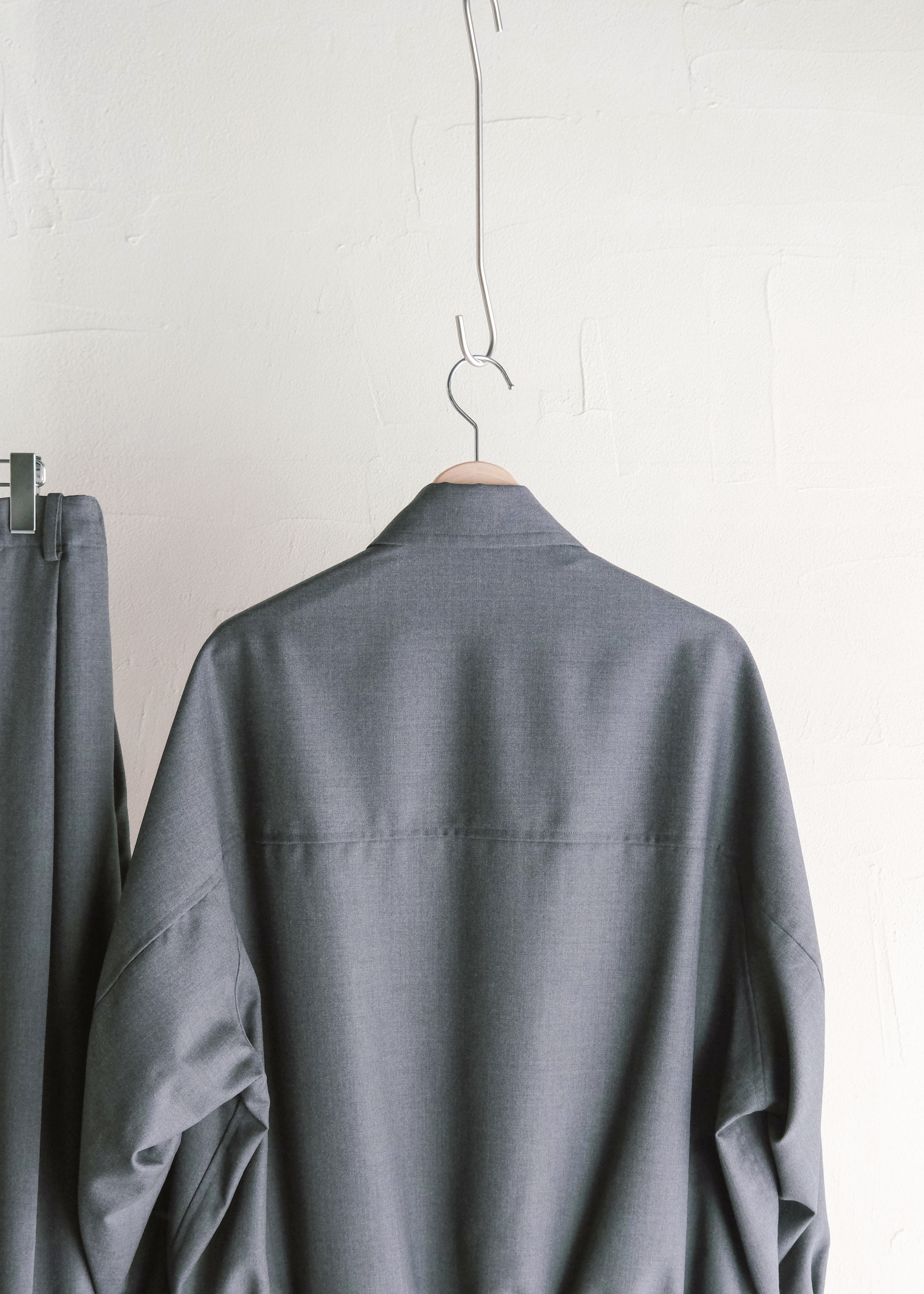 nonnotte 26AW Draping Big Yoke Raglan Drizzler Jacket / Charcoal Top