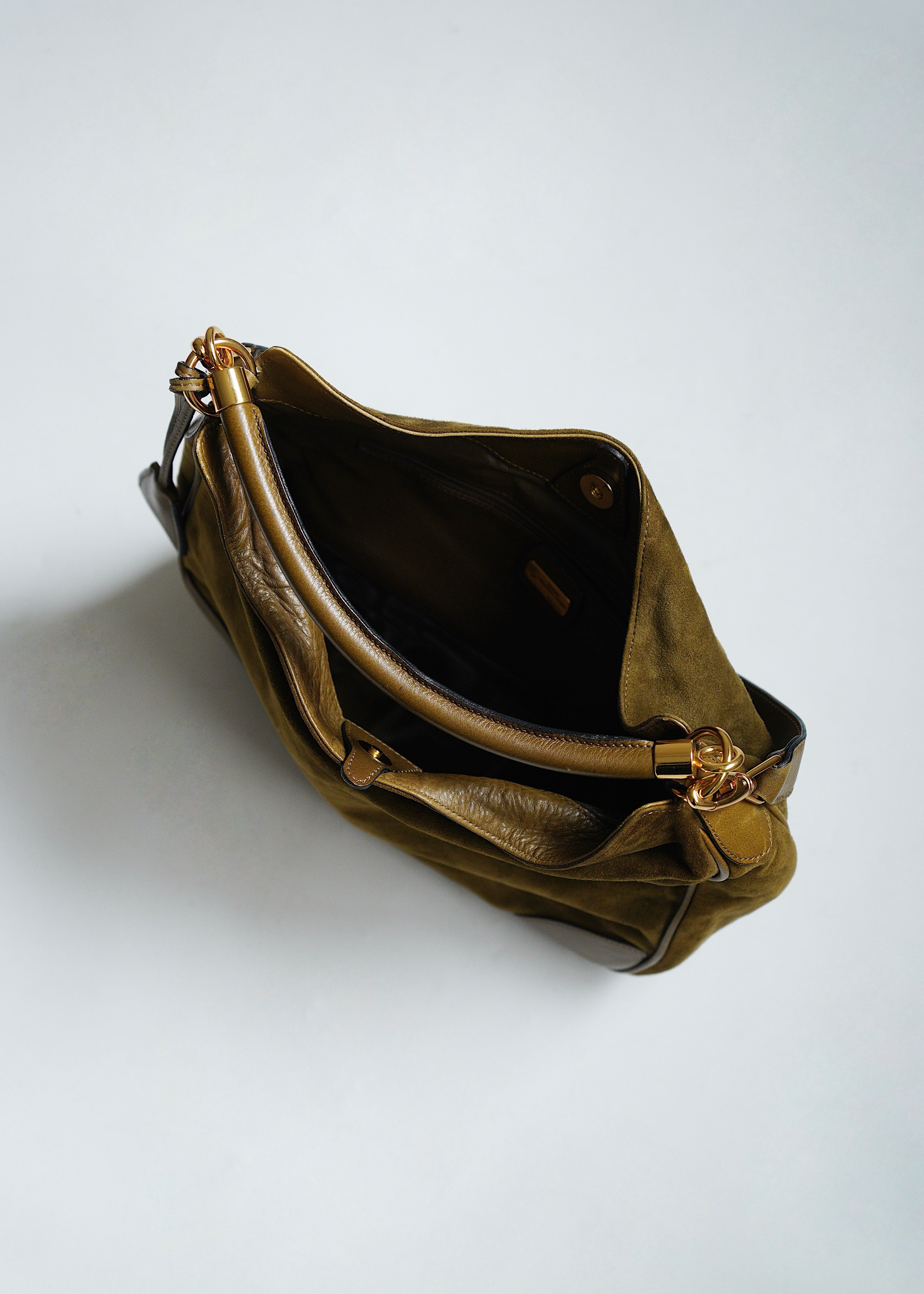 made in Italy suede hand bag