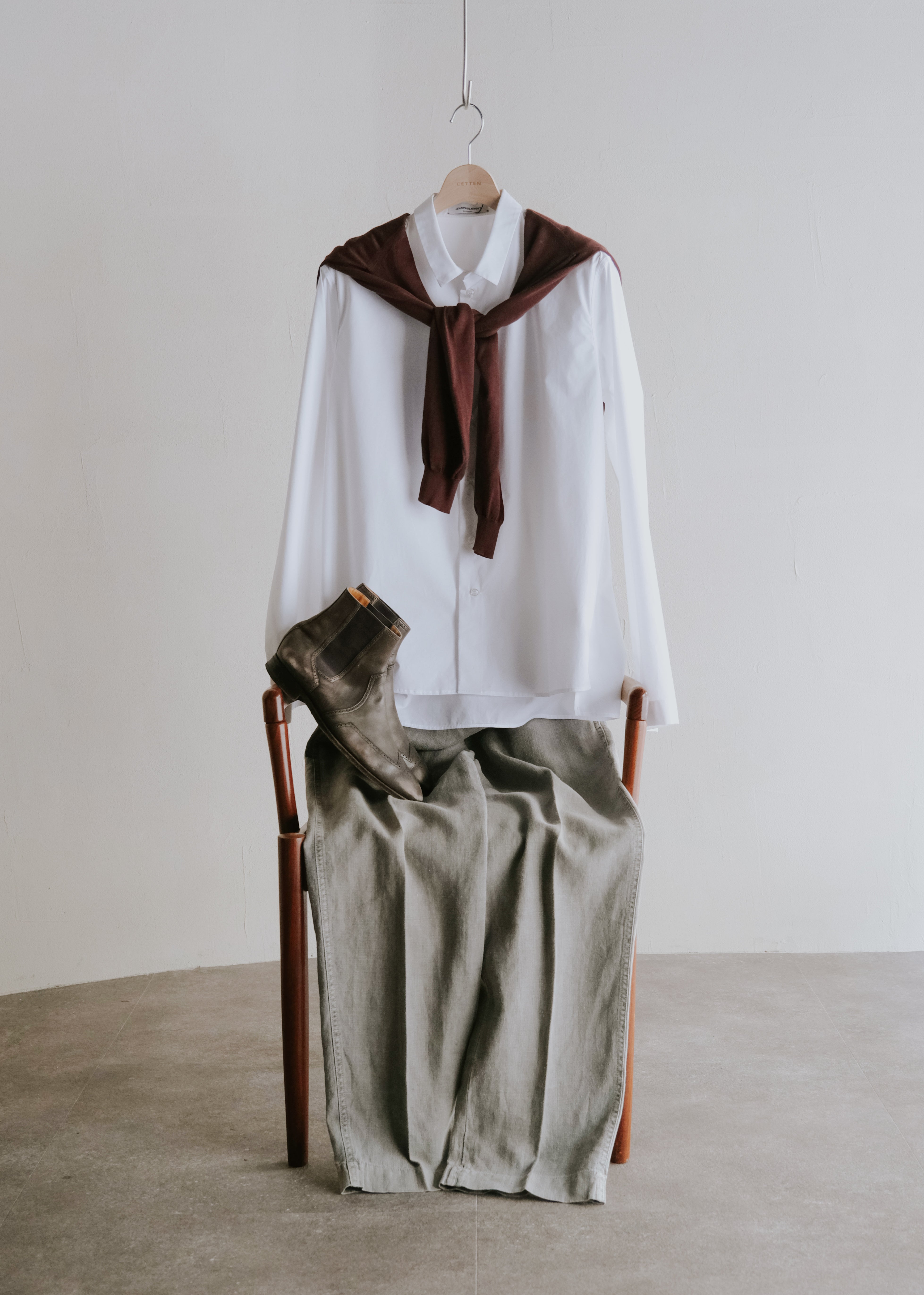 JEANPAULKNOTT 26SS WORKER SHIRT / WHITE