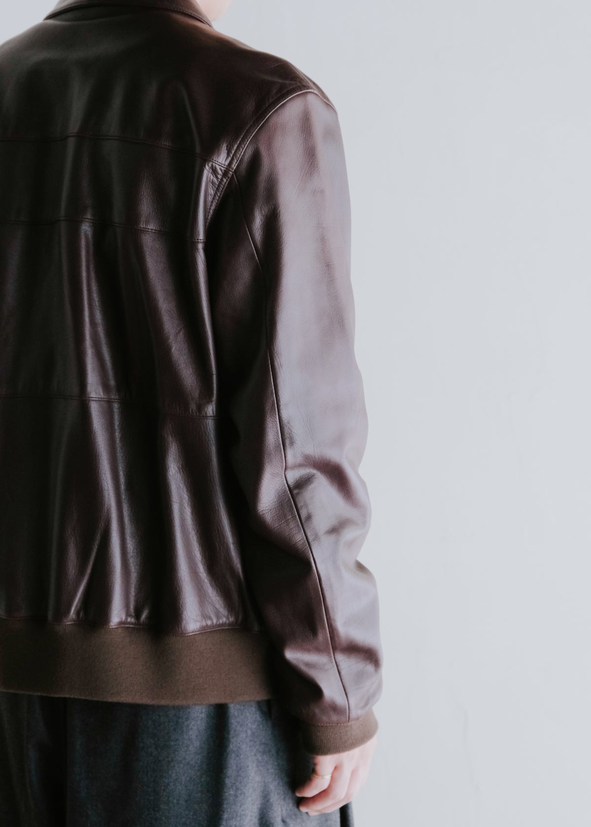 90-00's Salvatore Ferragamo 4 pockets zip up leather blouson