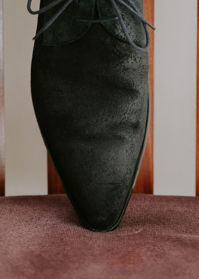 00's DOLCE & GABBANA pointed toe suede leather shoes