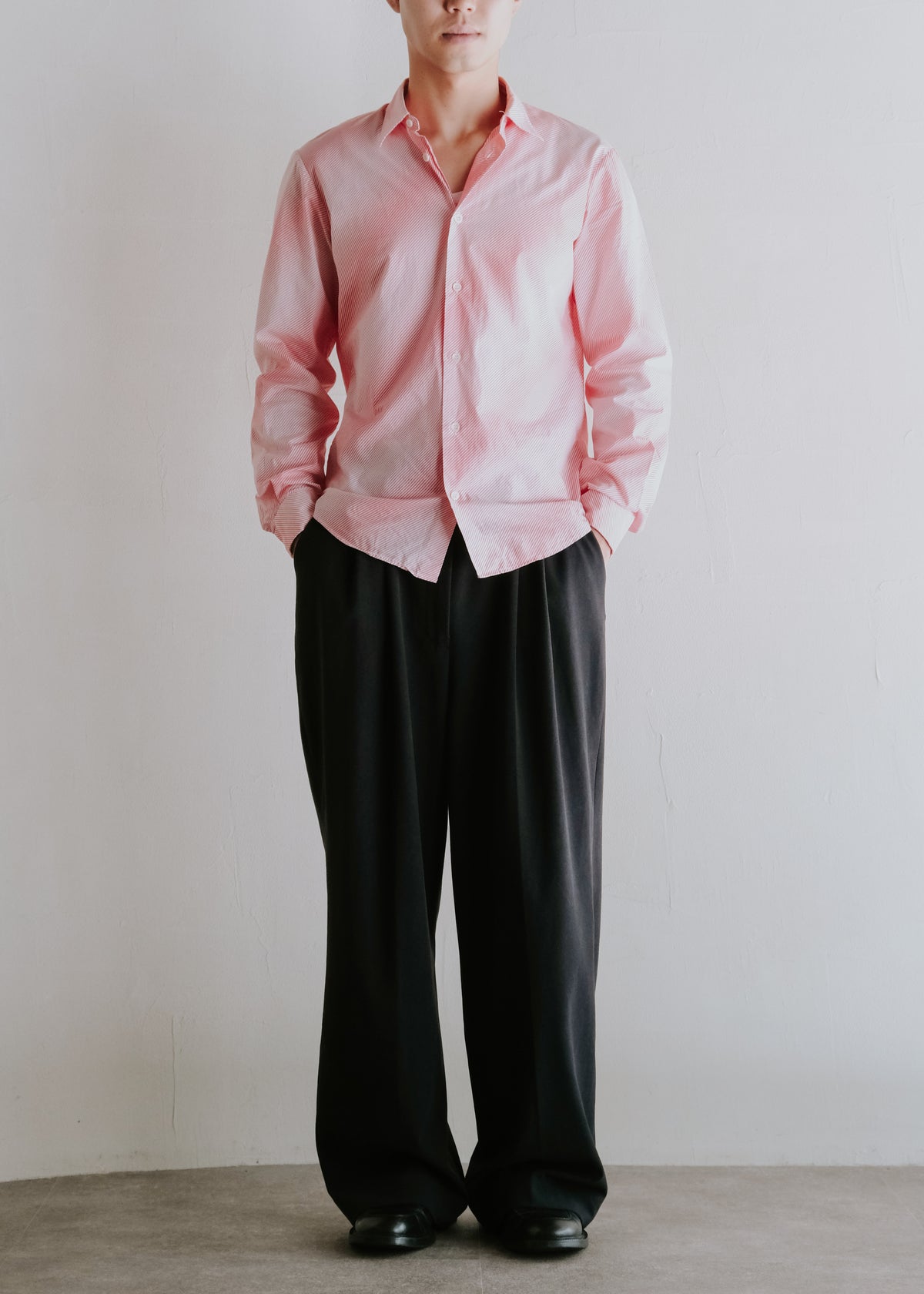 Martin Margiela 08SS gradient stripe regular collar shirt