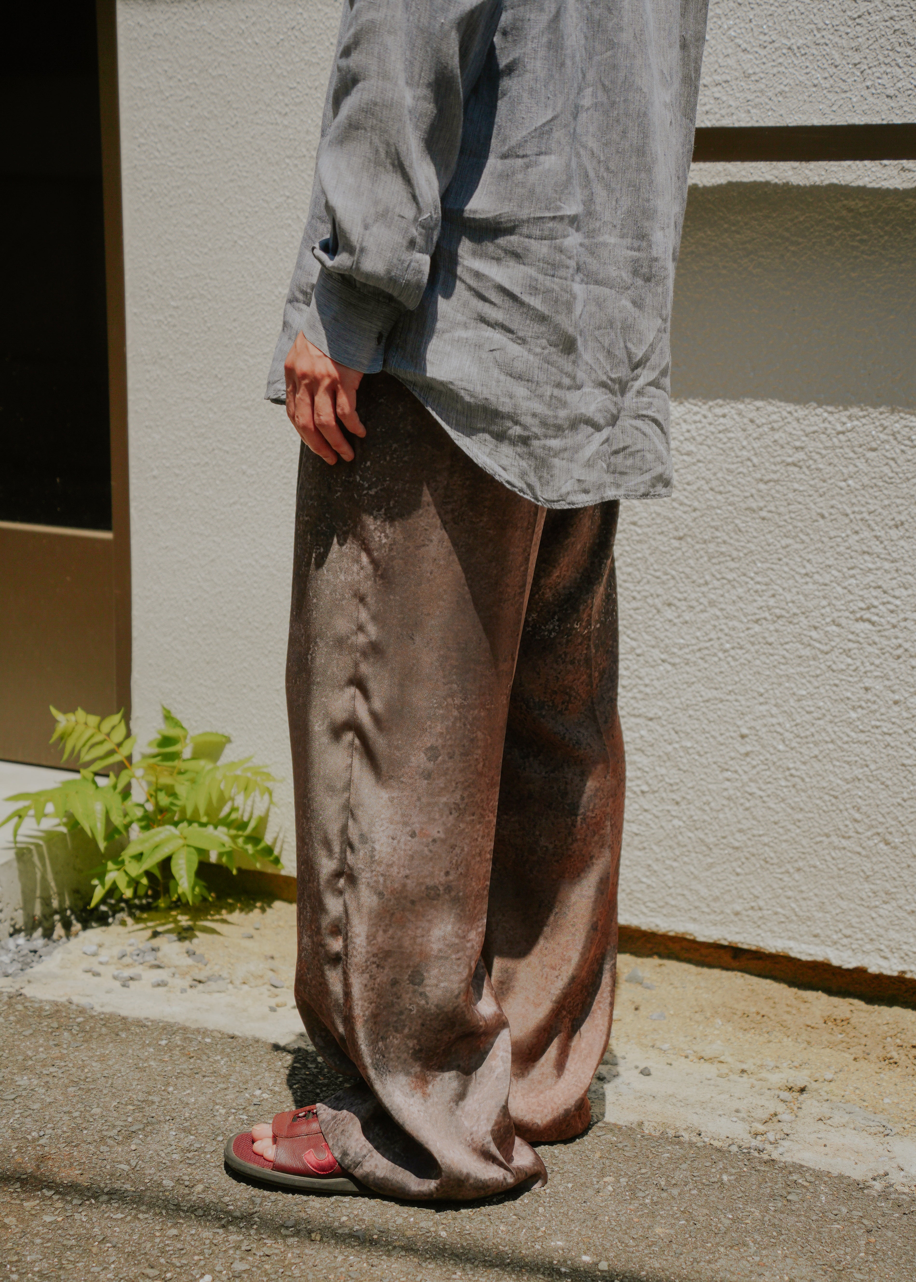 SASAKI SATORU 26SS single tuck wide trousers / Brown