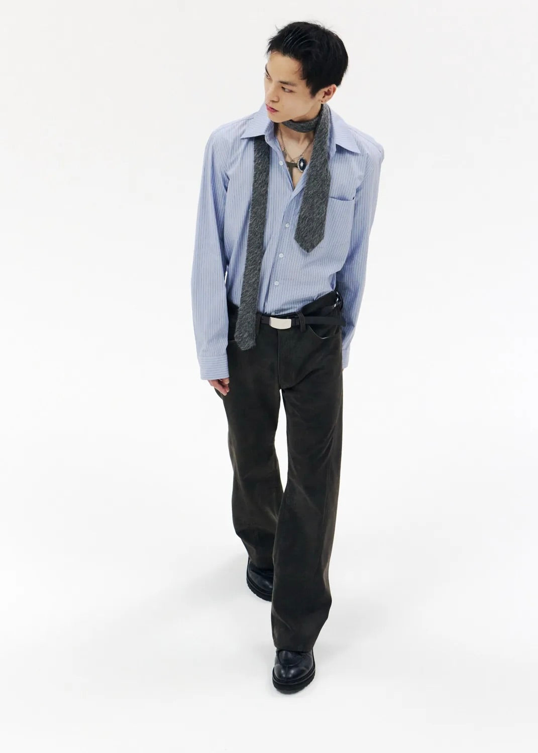 SHOOP 26AW LUCAS 2 POCKET SHIRT / Blue Stripes