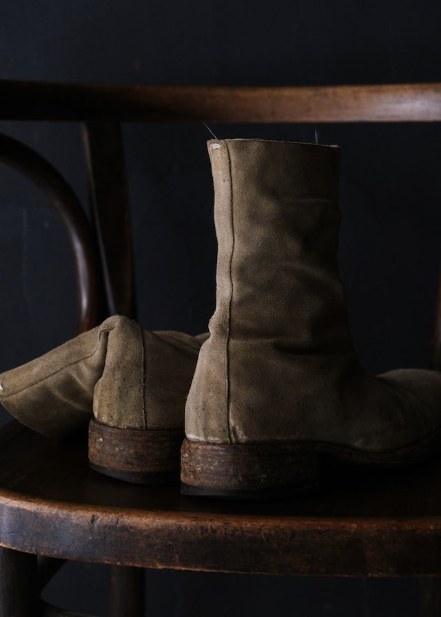 Martin Margiela 03AW Square toe side zip boots