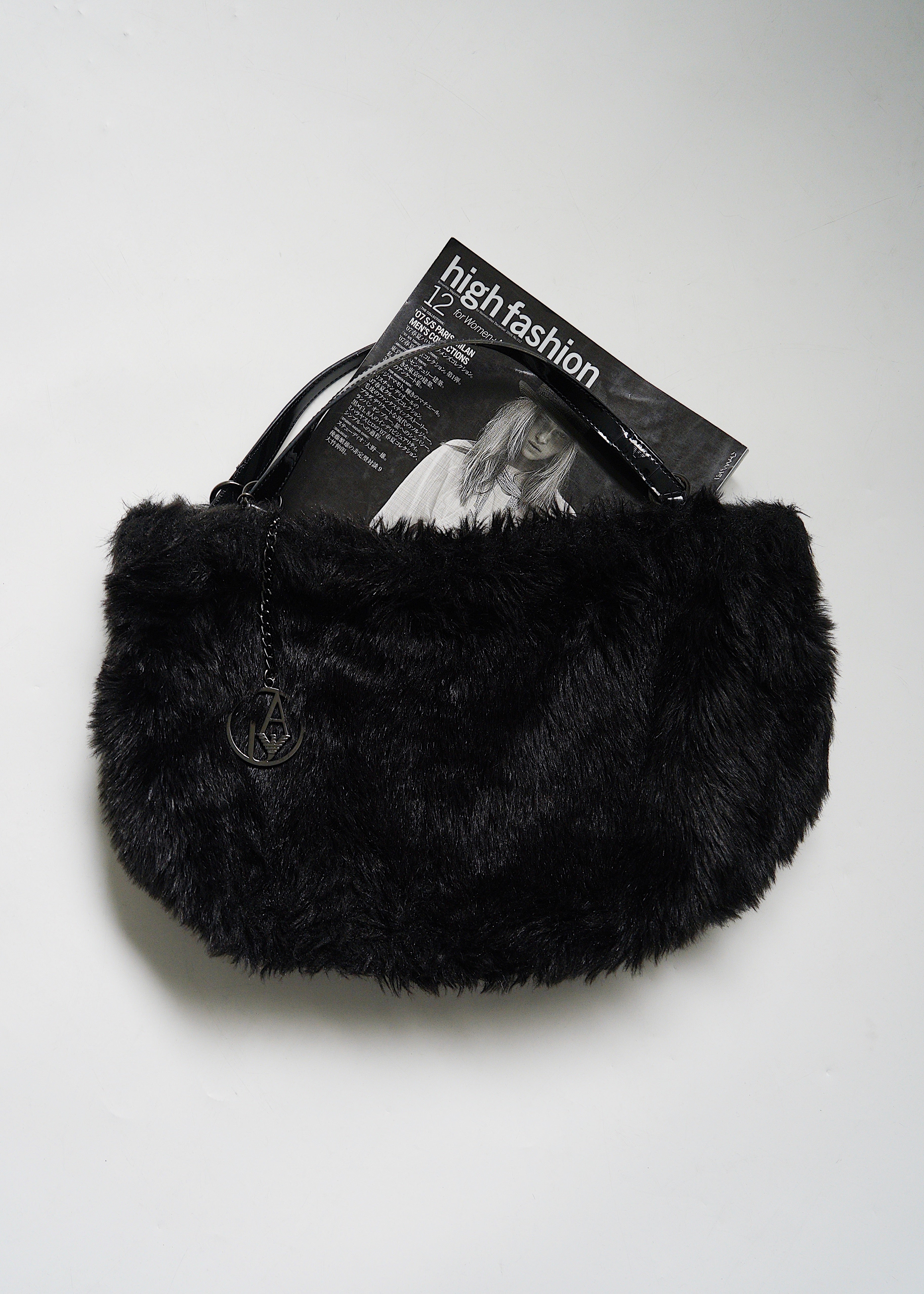 10's ARMANI JEANS fur tote bag