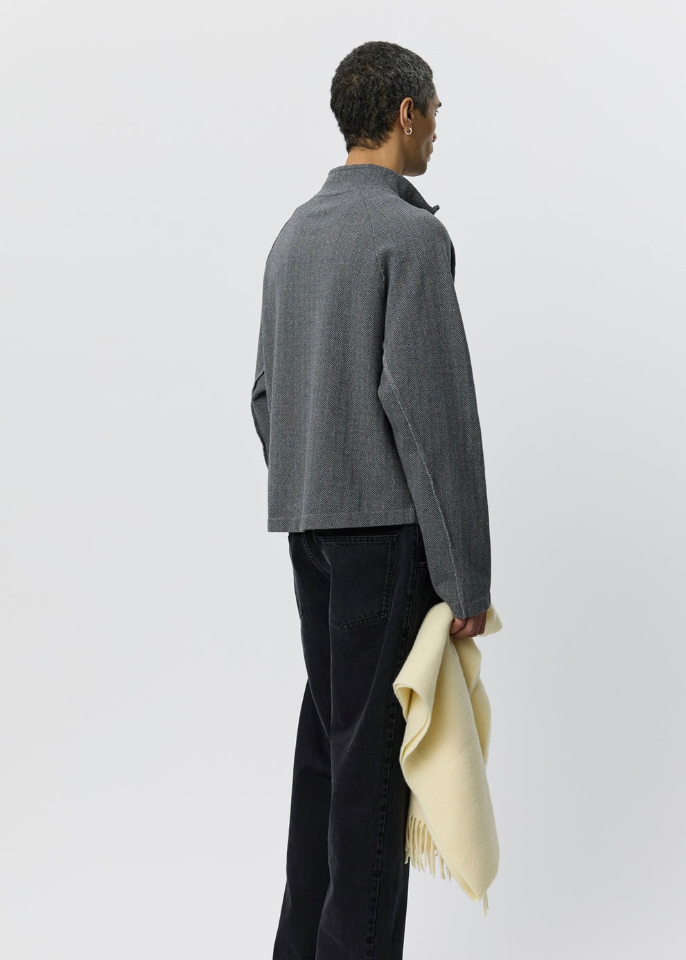 mfpen 26AW Leisure Zip Up Grey Herringbone メンズ