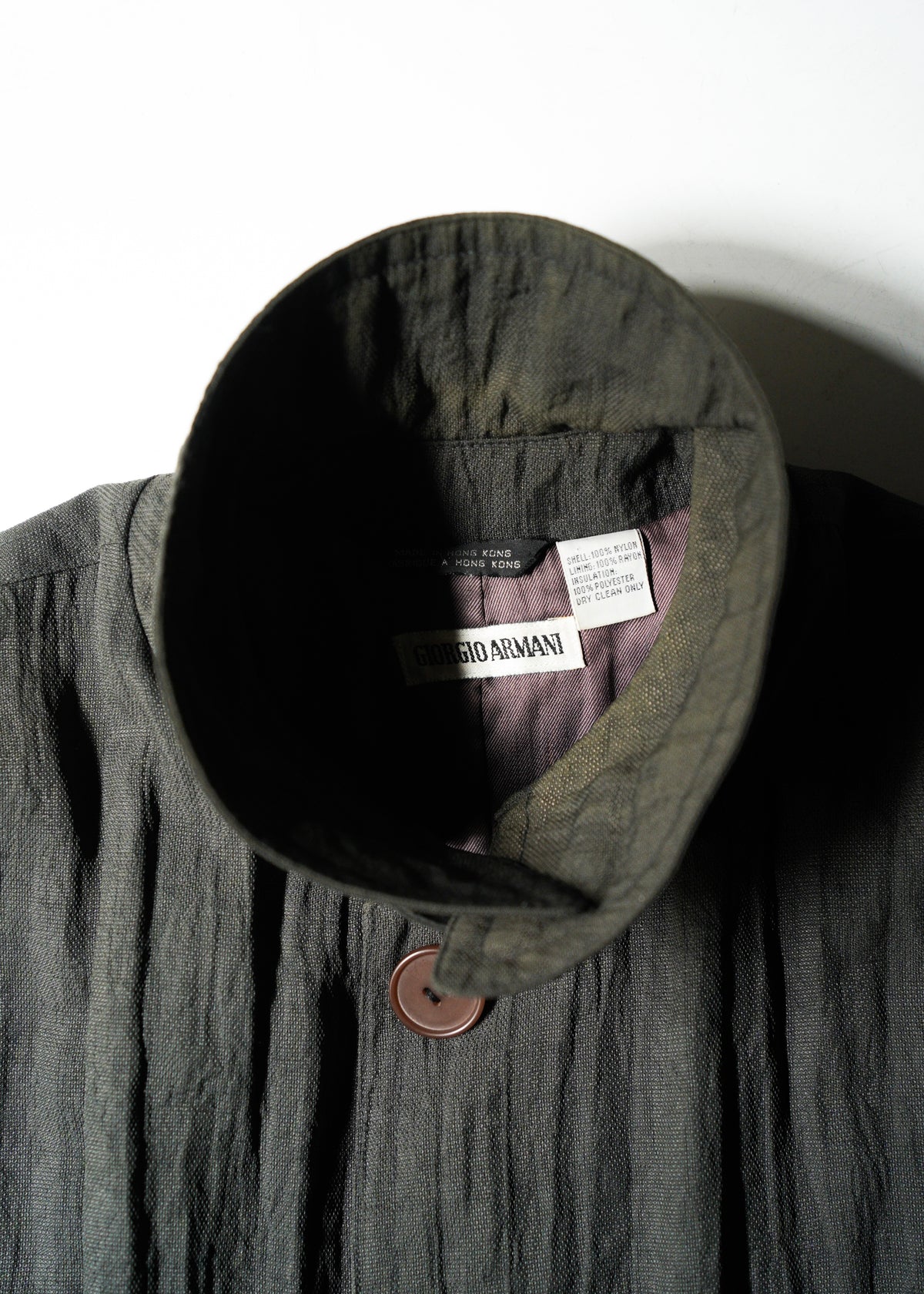 70-80’s GIORGIO ARMANI linen balmacaan coat