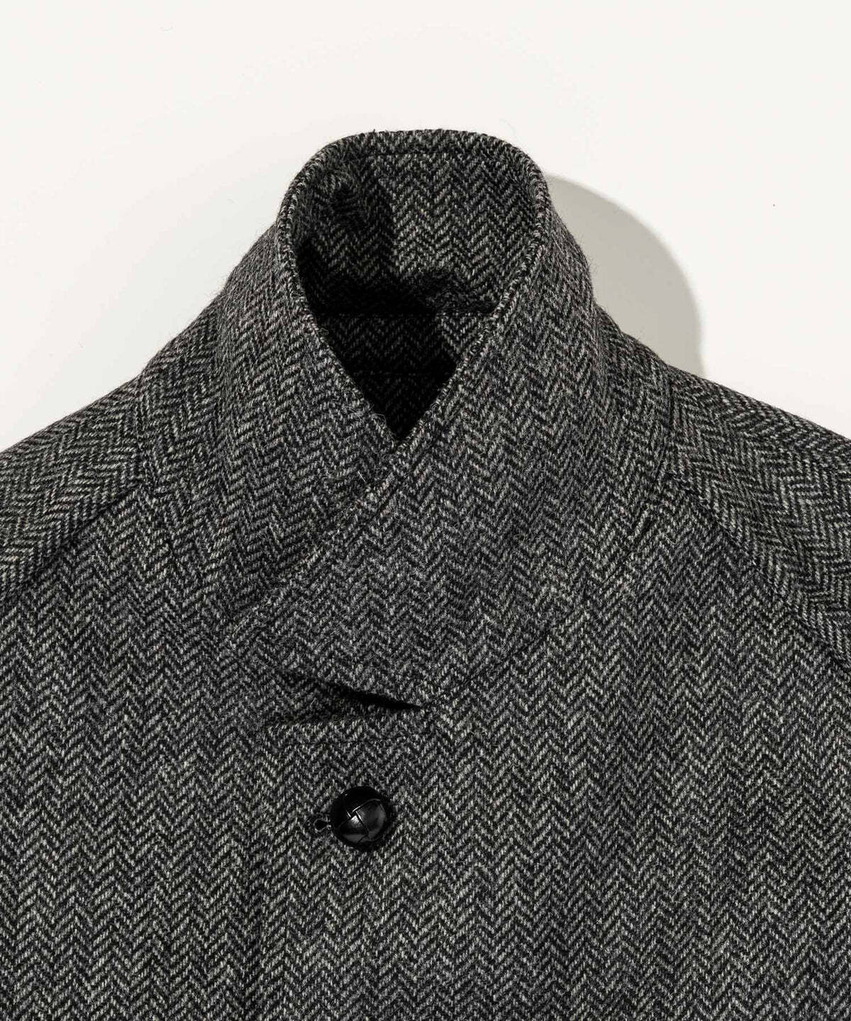PHENIX by TKMT TYPE P-002A wool tweed balmacaan coat / Gray