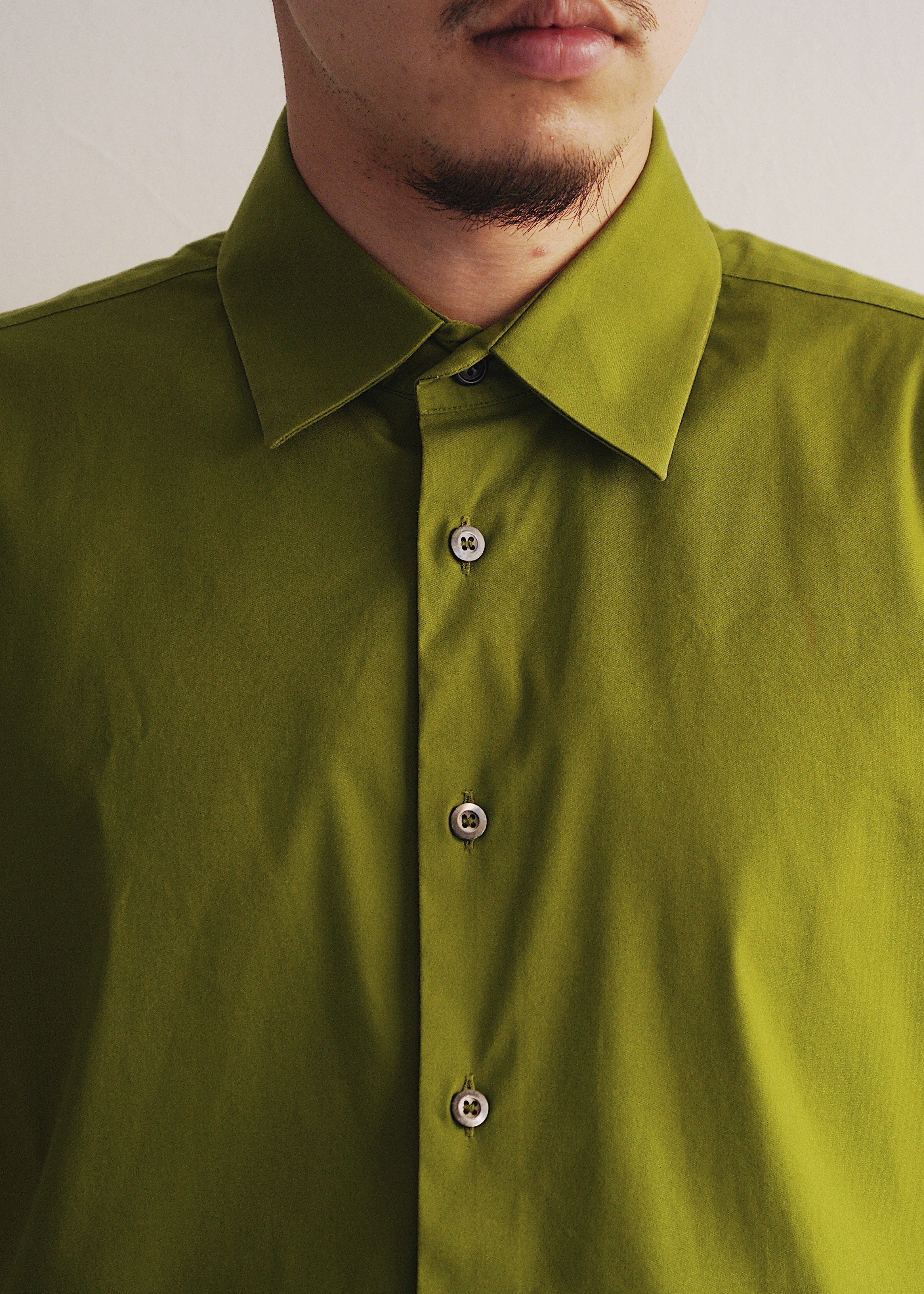 PRADA 08SS cotton regular collar short sleeve shirt