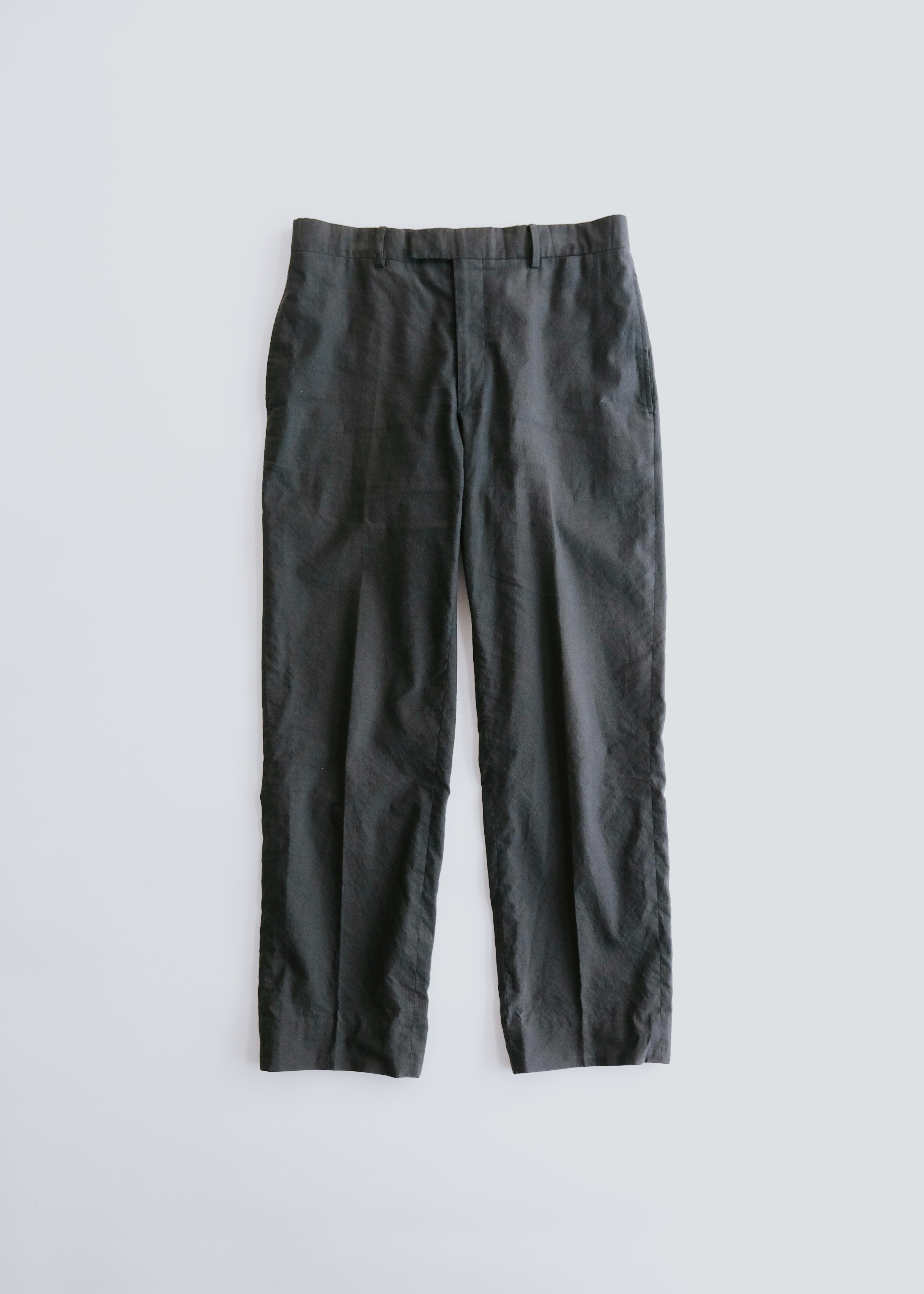 00's HERMÈS cotton linen tapered trousers