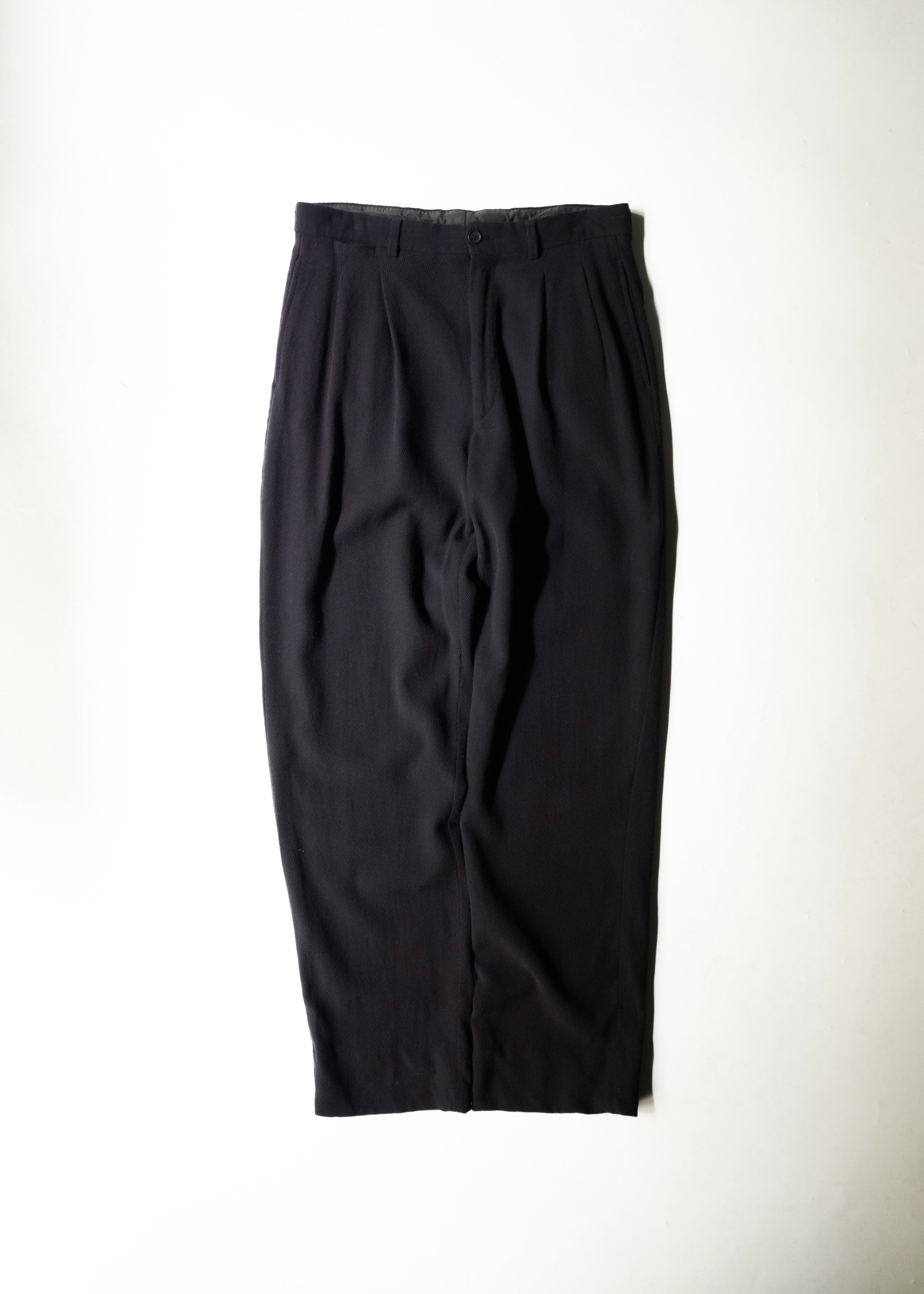 00’s EMPORIO ARMANI wool blend rayon tapered slacks