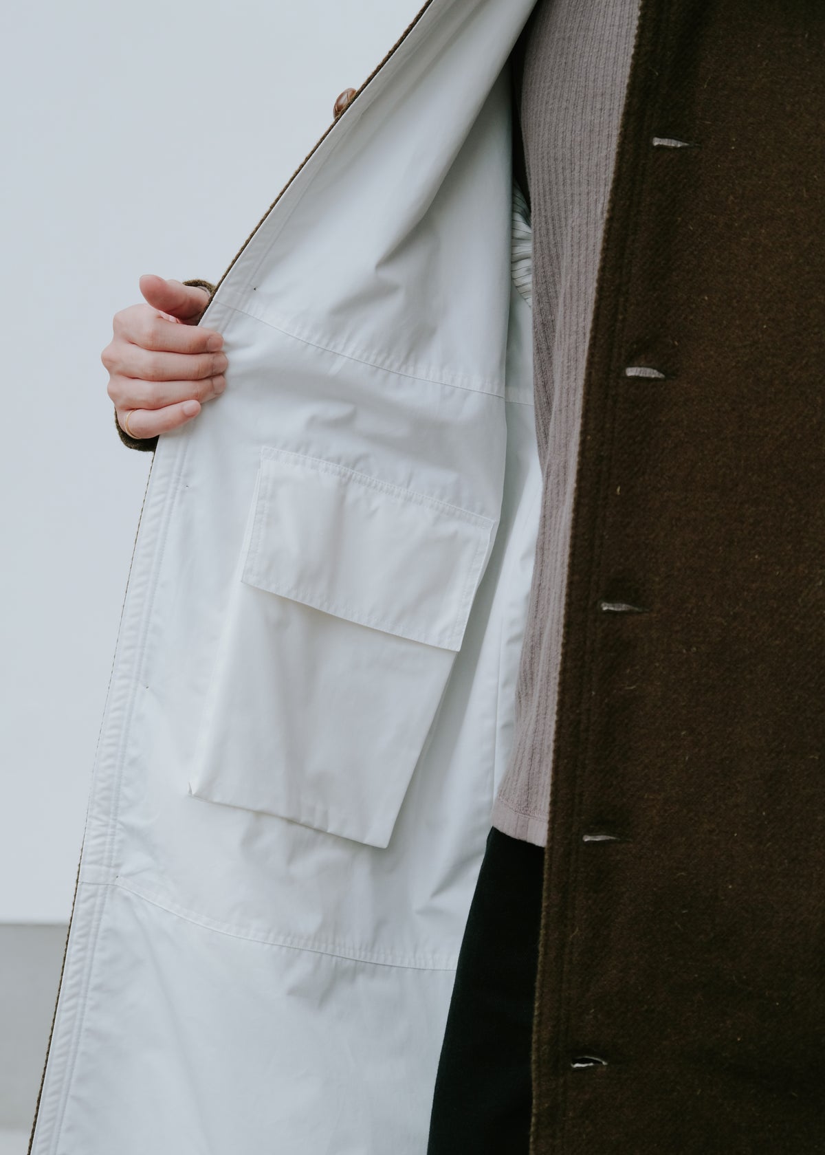 NAMACHEKO 26AW EMLEY コート SPECKLED MOSS GREEN メンズ