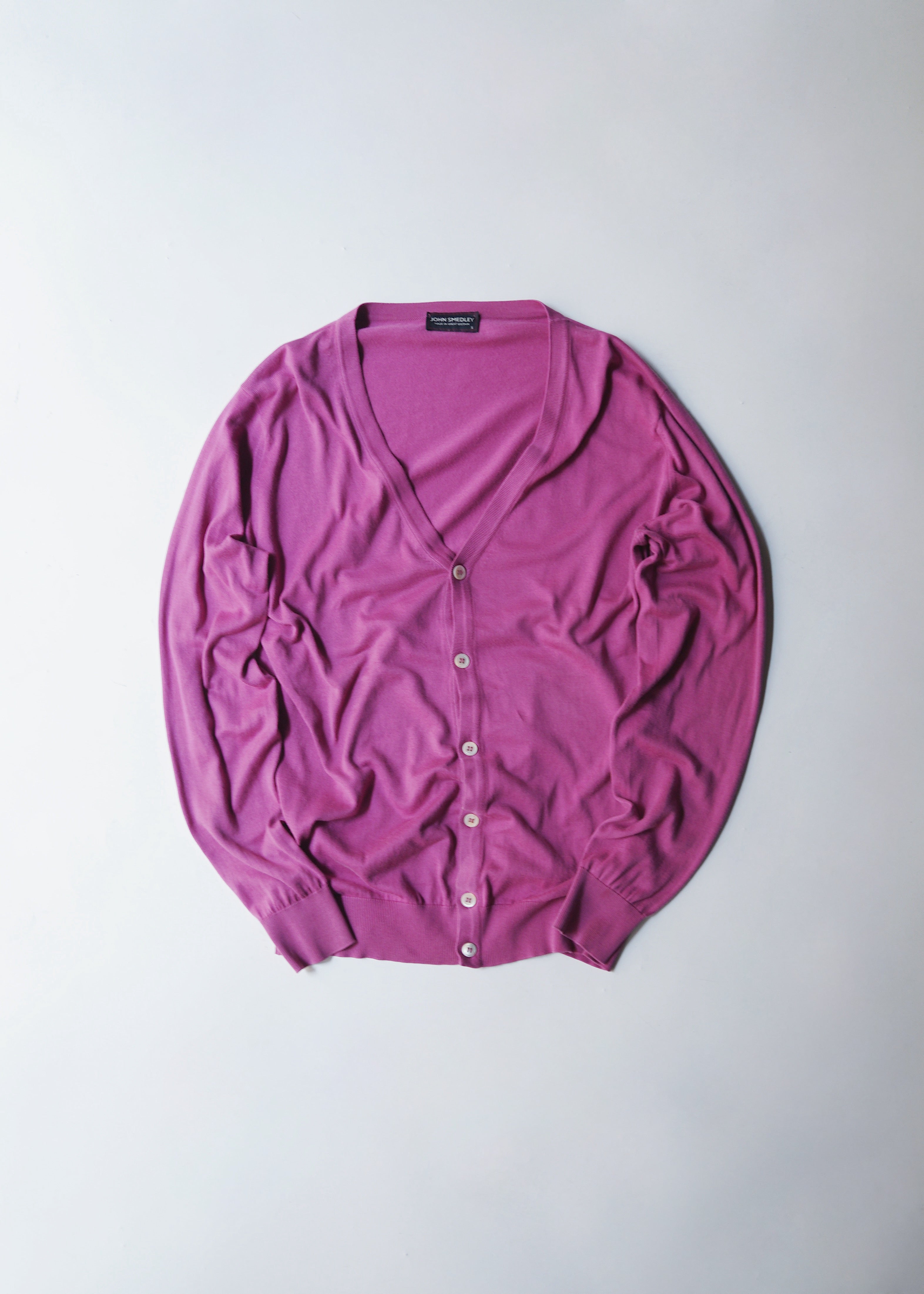 00's JOHN SMEDLEY 6B cotton cardigan