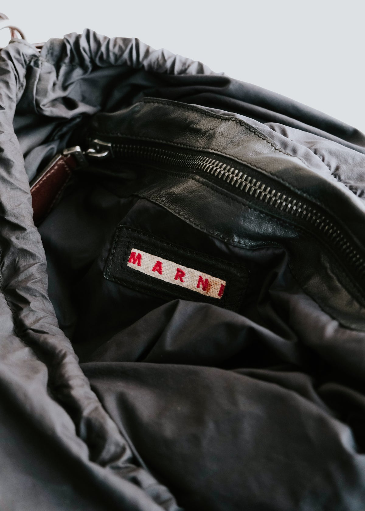 MARNI 07AW gathered leather hobo bag