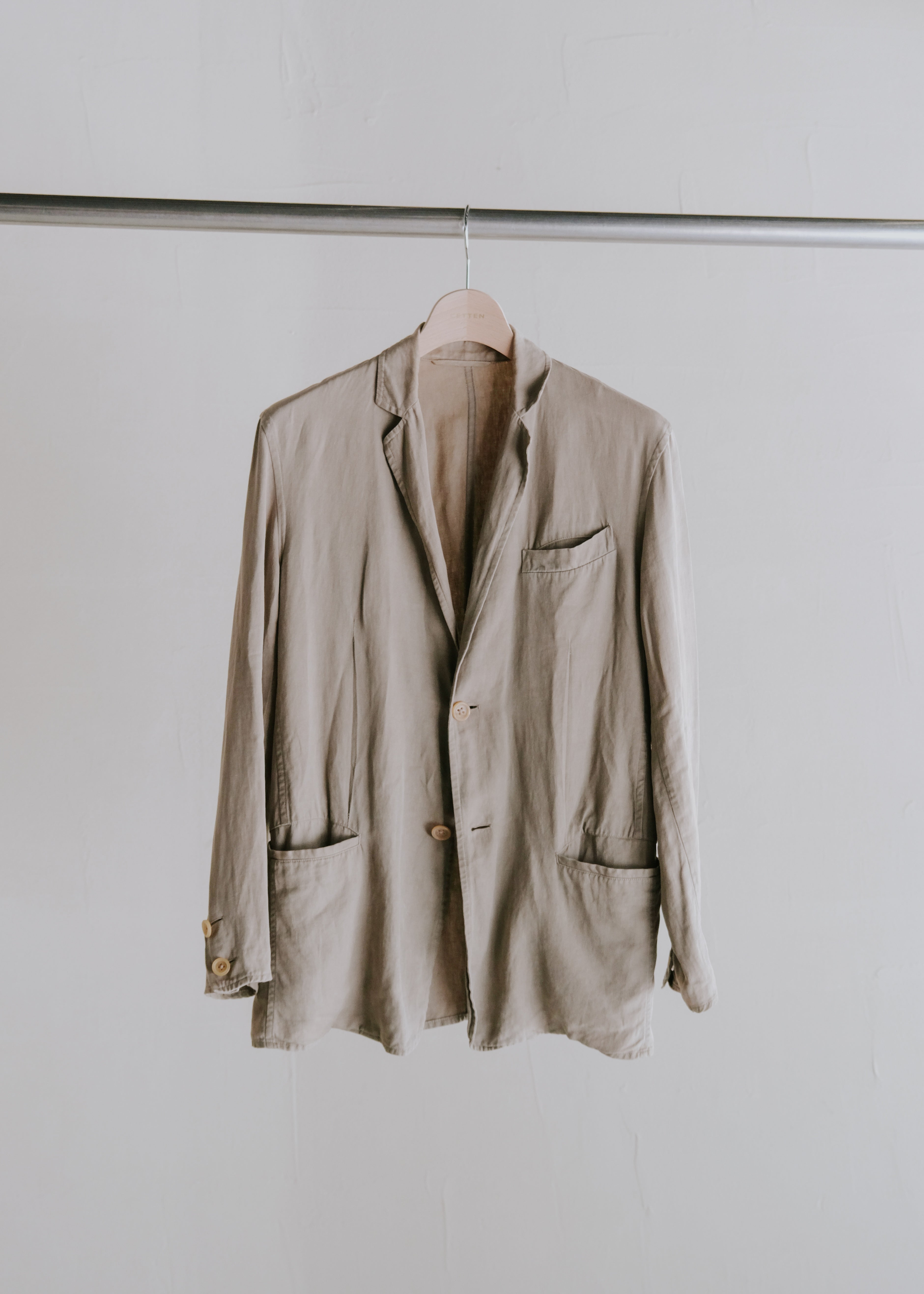 00's JIL SANDER 2B linen tailored jacket