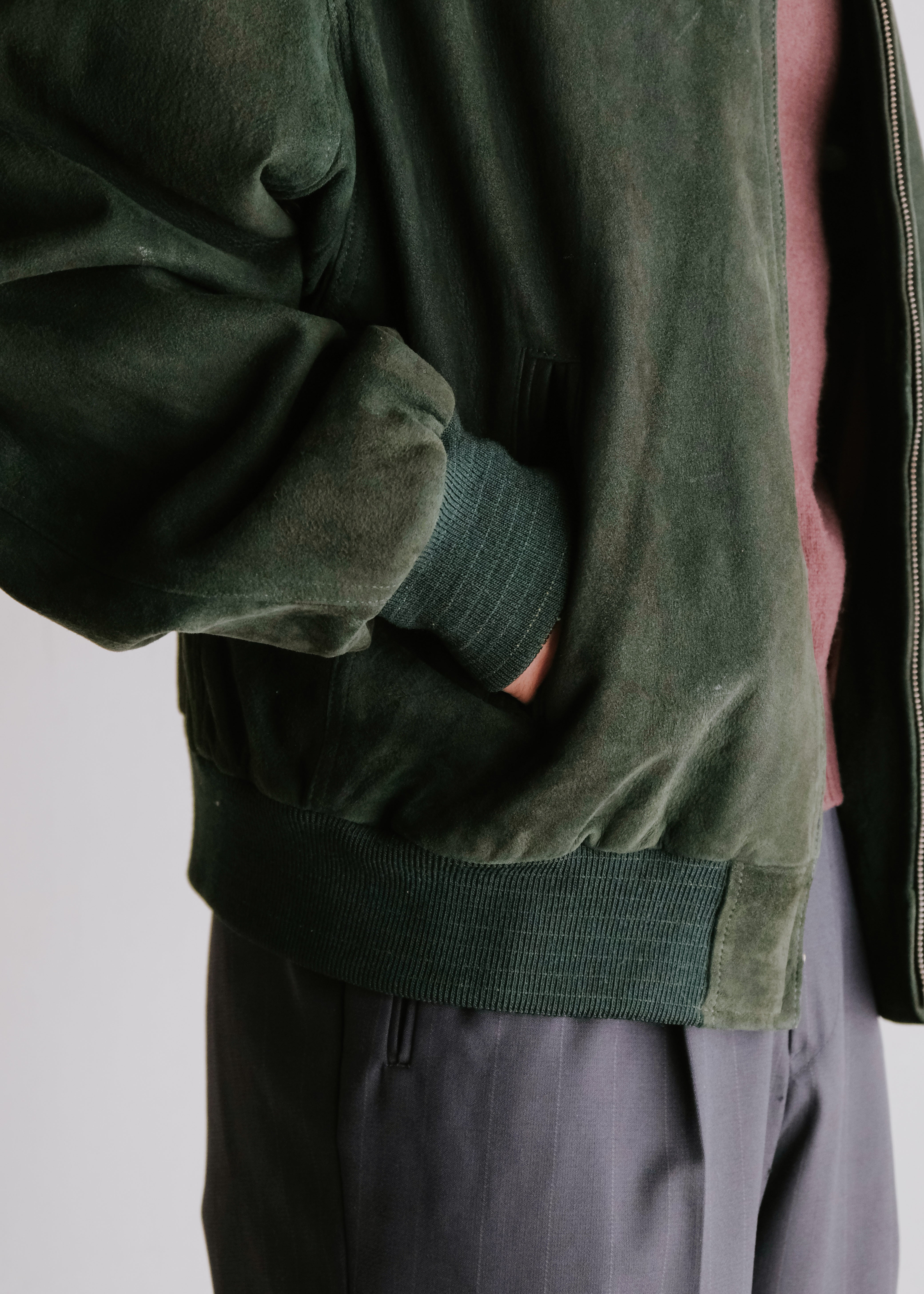 80-90's COACH suede leather bomber jacket