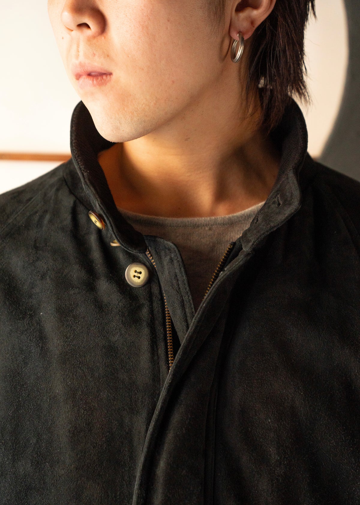 90-00’s Salvatore Ferragamo suede leather valstar jacket