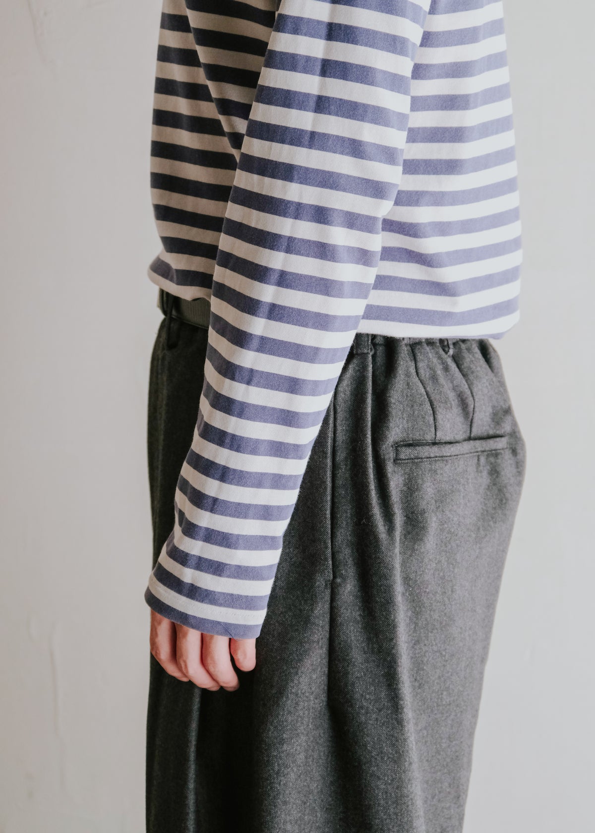 90-00's agnes b. homme stripe cotton long sleeve shirt