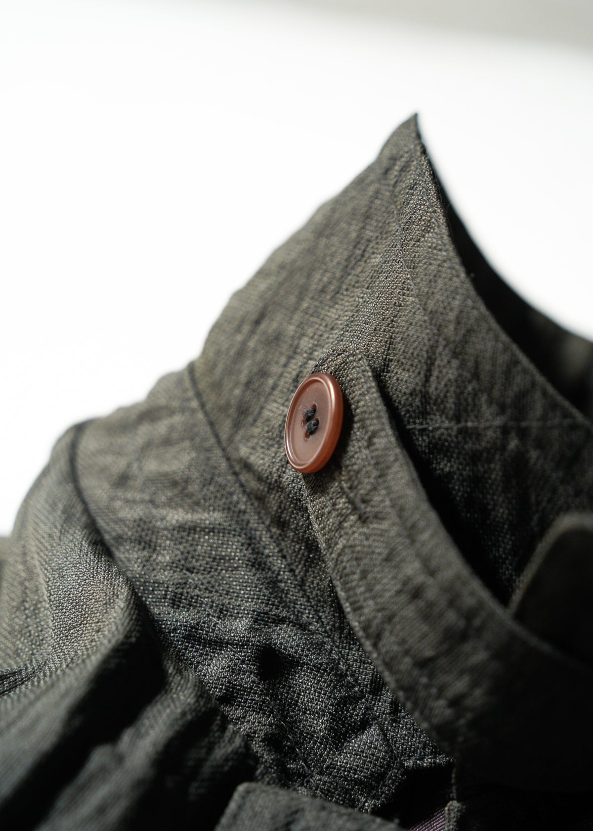 70-80’s GIORGIO ARMANI linen balmacaan coat