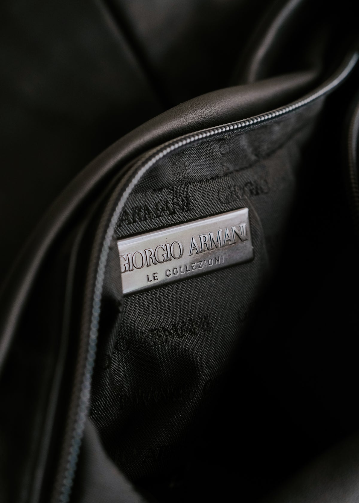GIORGIO ARMANI ジョルジオアルマーニ 00年代 レザー panel ホーボー バッグ メンズ