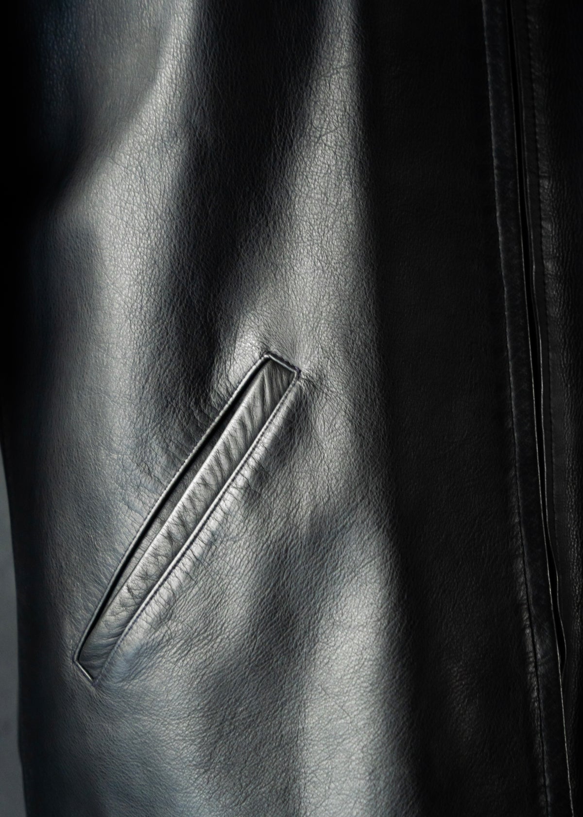 90-00’s A.P.C. zip up cow leather jacket