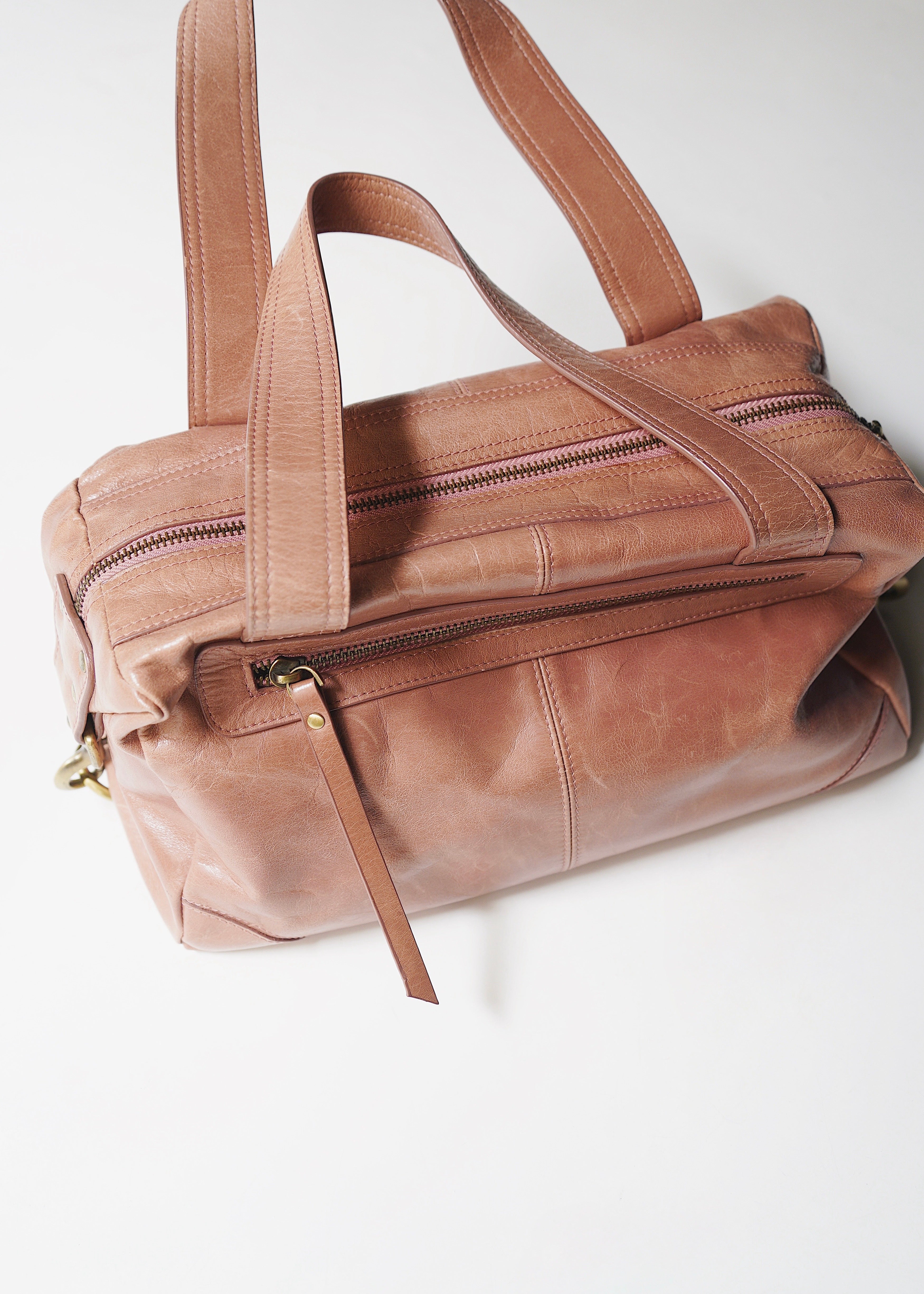 00's BALENCIAGA leather boston bag