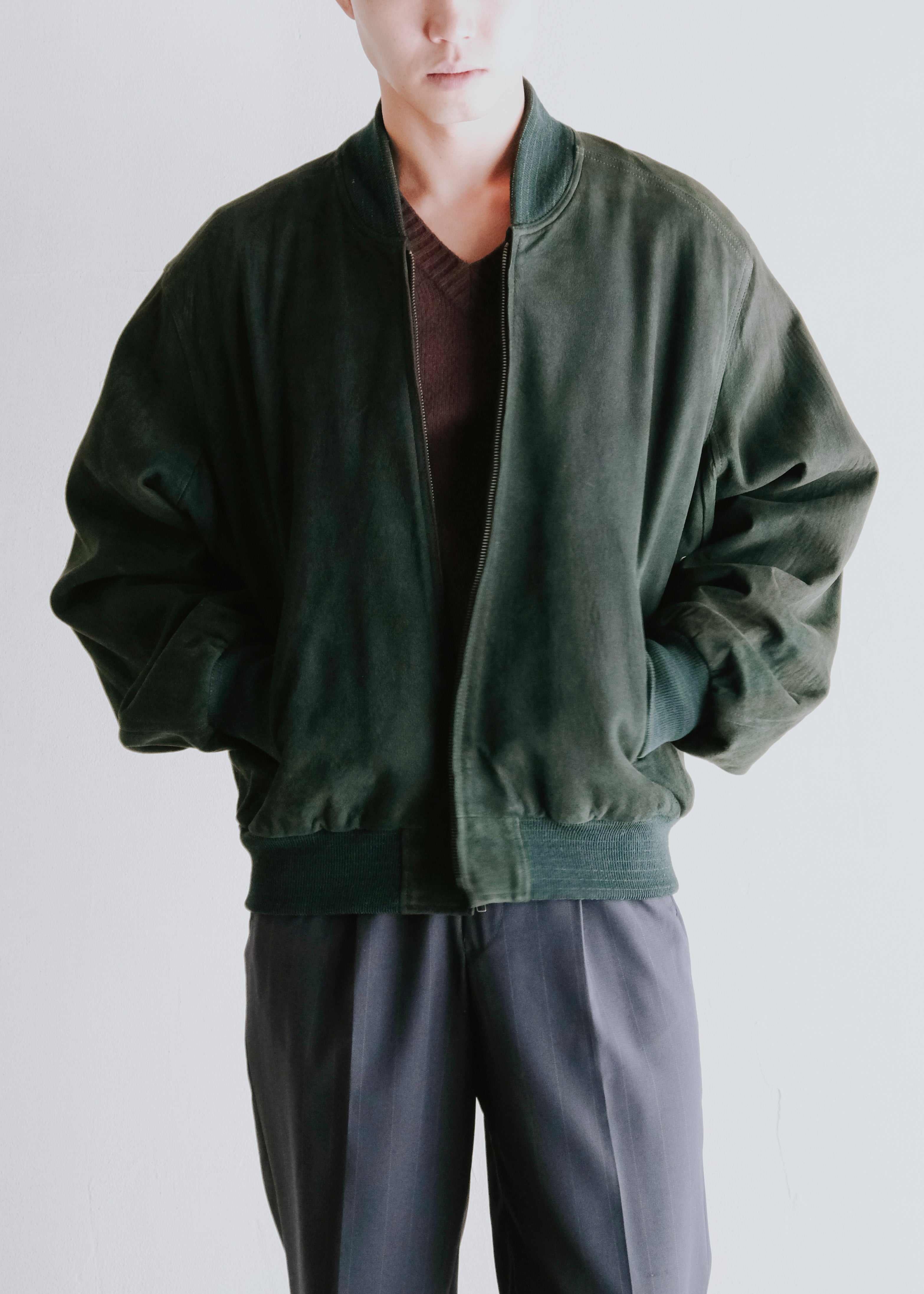 80-90's COACH suede leather bomber jacket