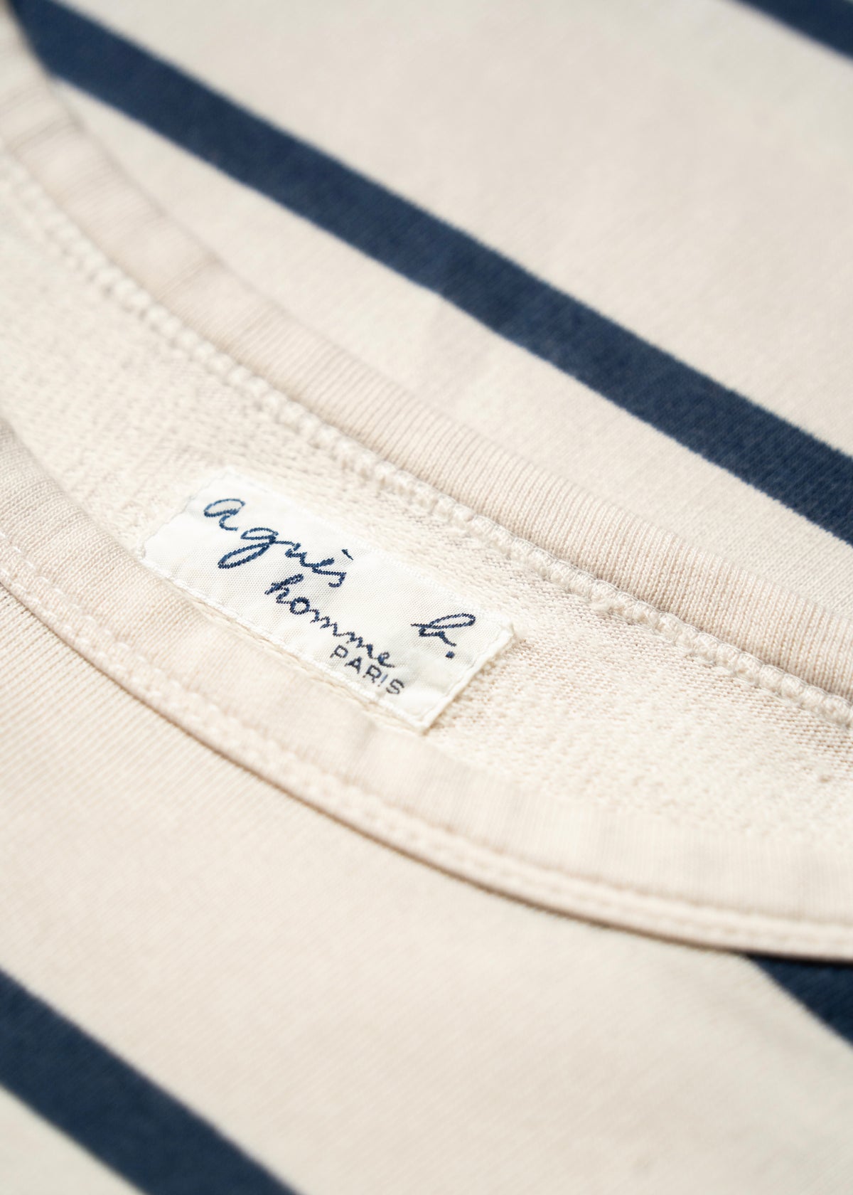 90-00’s Agnes b. homme crew neck border tops