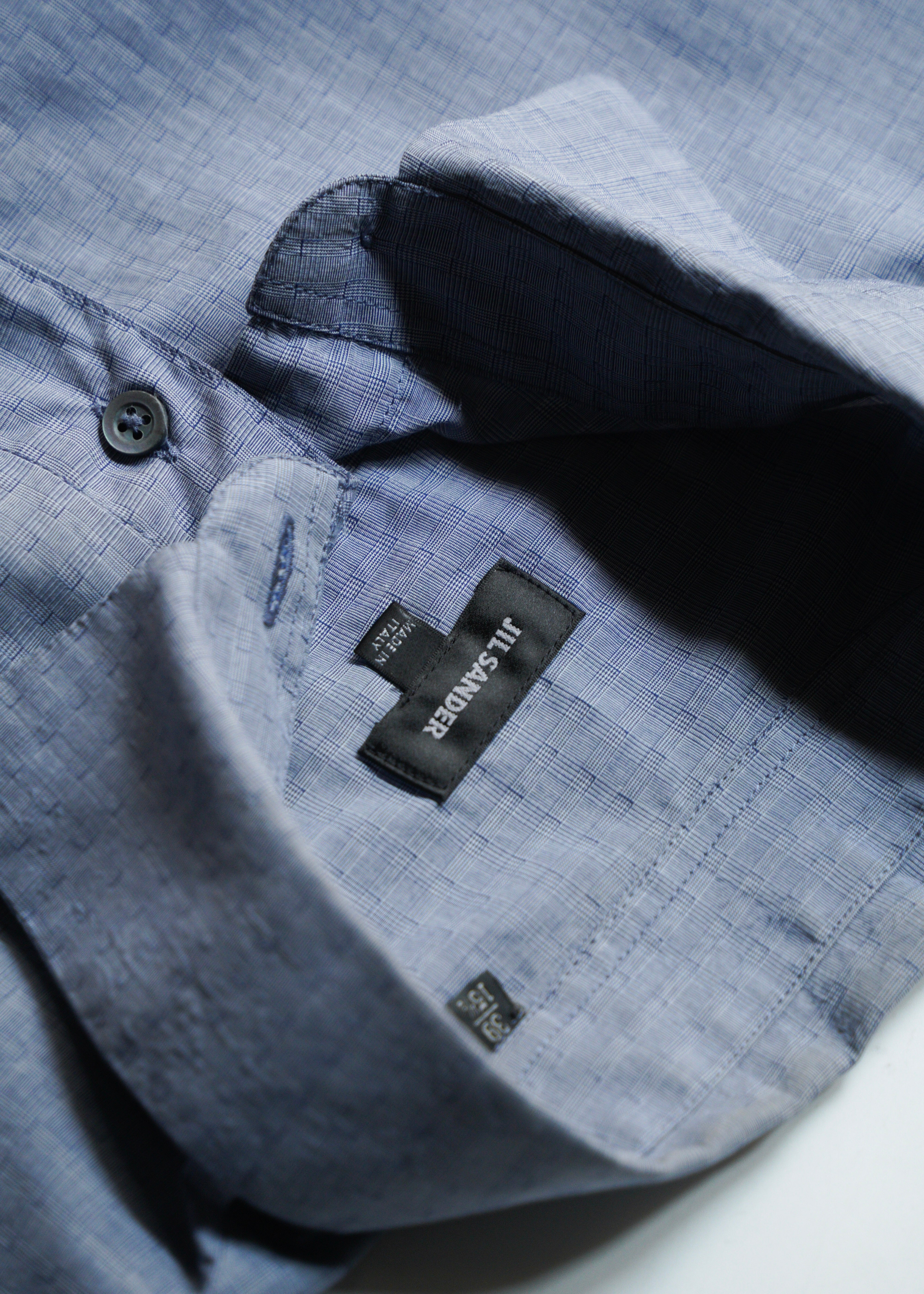 JIL SANDER 2013AW glen check regular collar cotton shirt