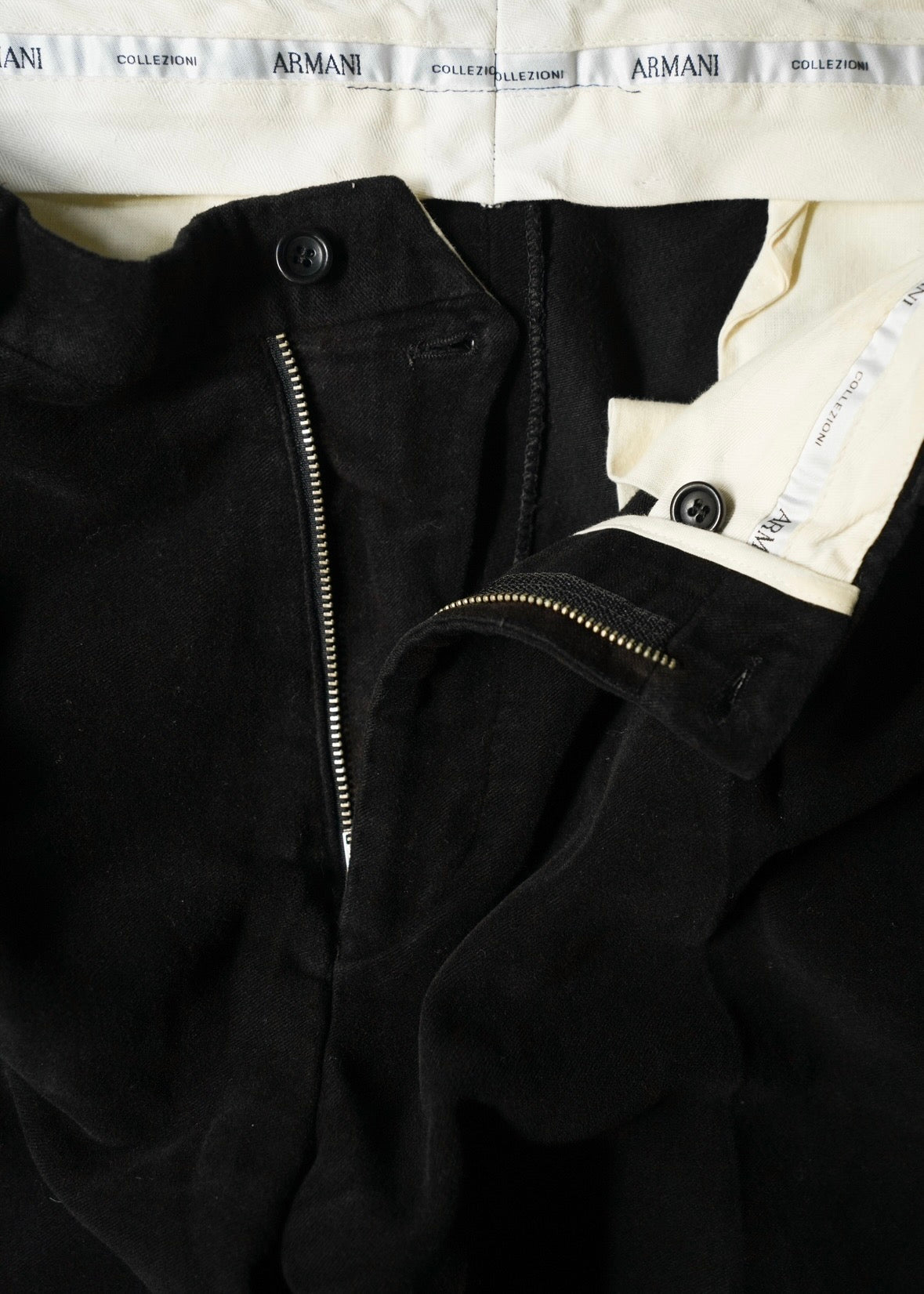 00’s ARMANI COLLEZIONI mole skin straight trousers