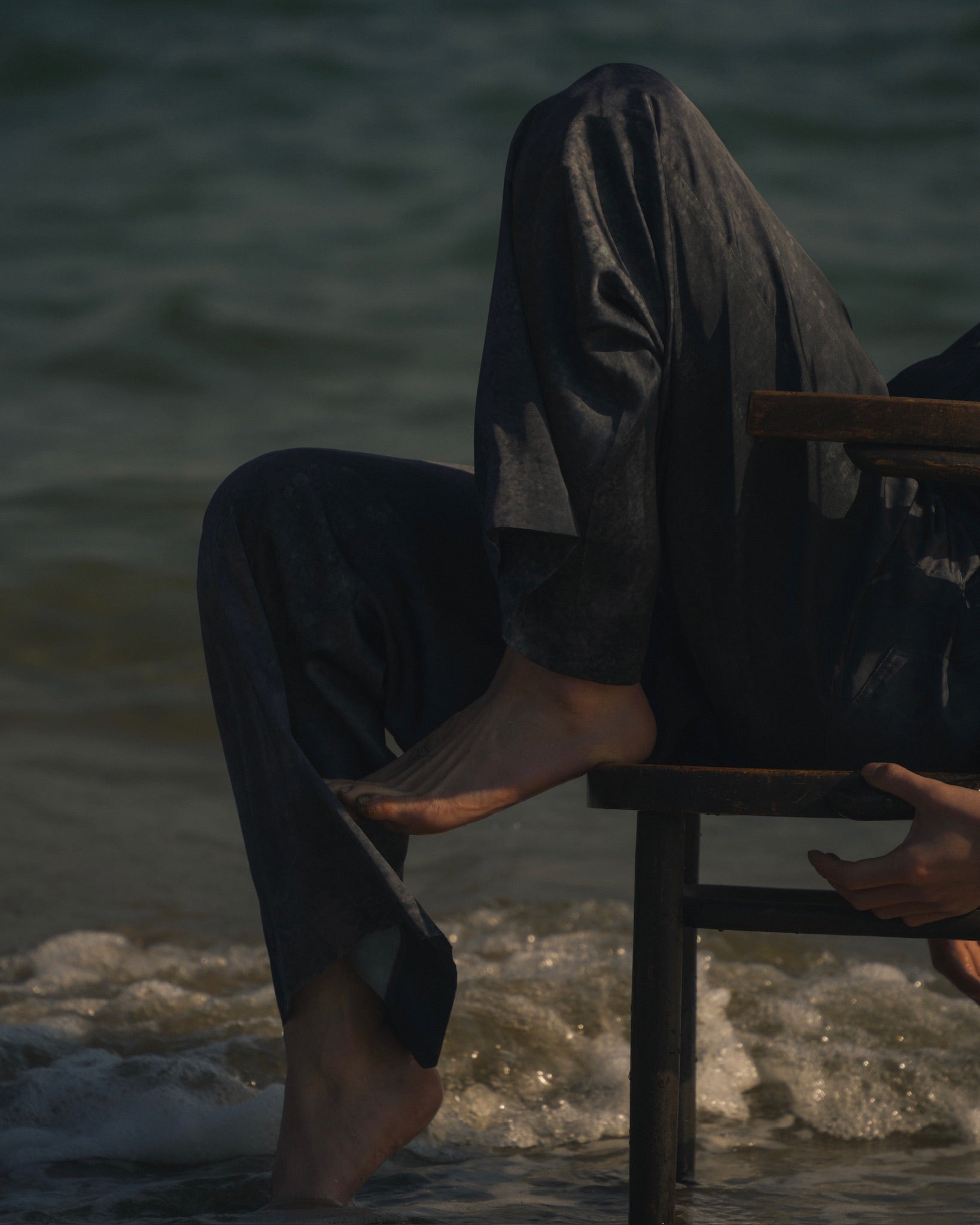 SASAKI SATORU 26SS single tuck wide trousers / Black