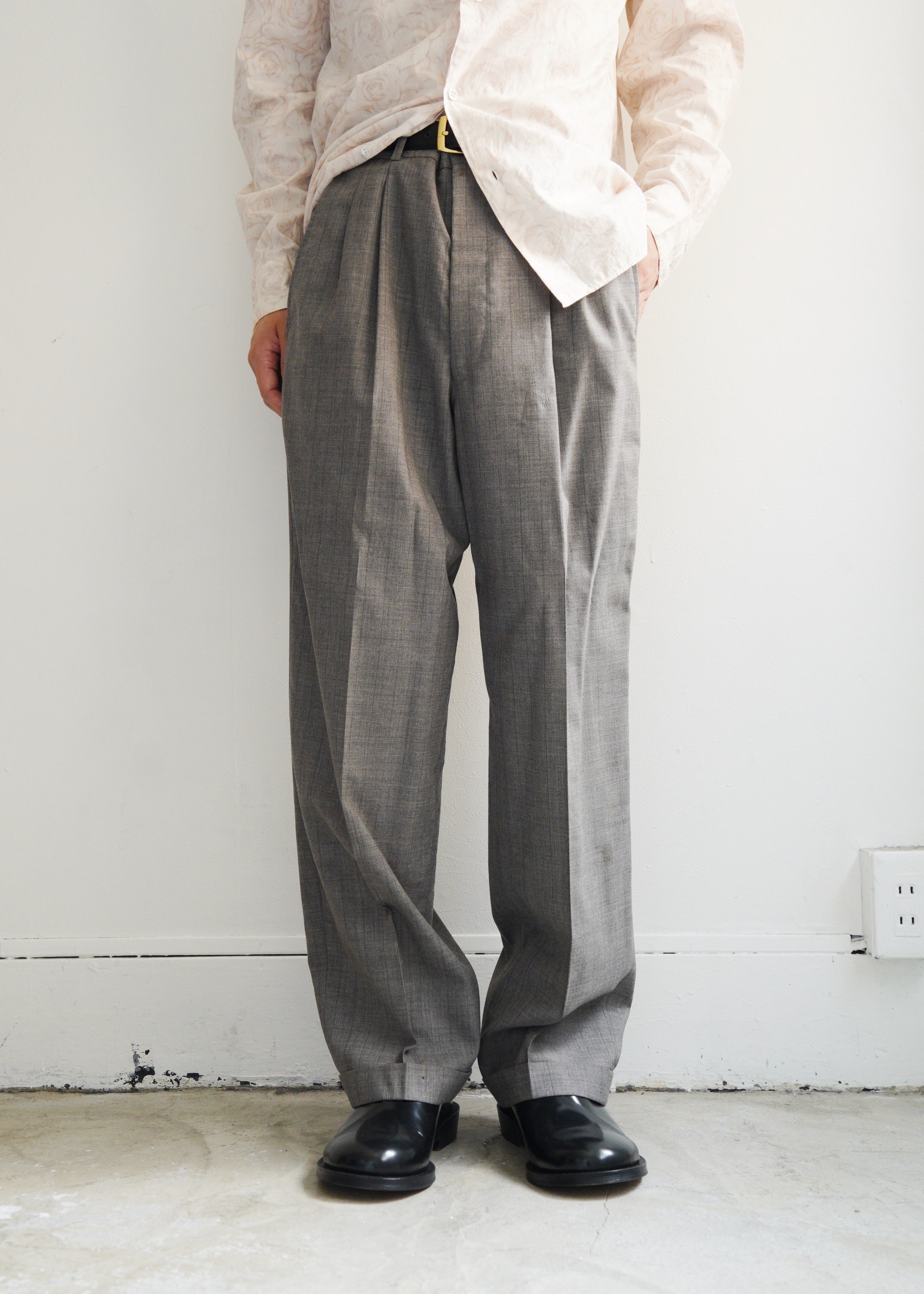 COMME des GARCONS HOMME AD1989 2 tuck wool wide slacks