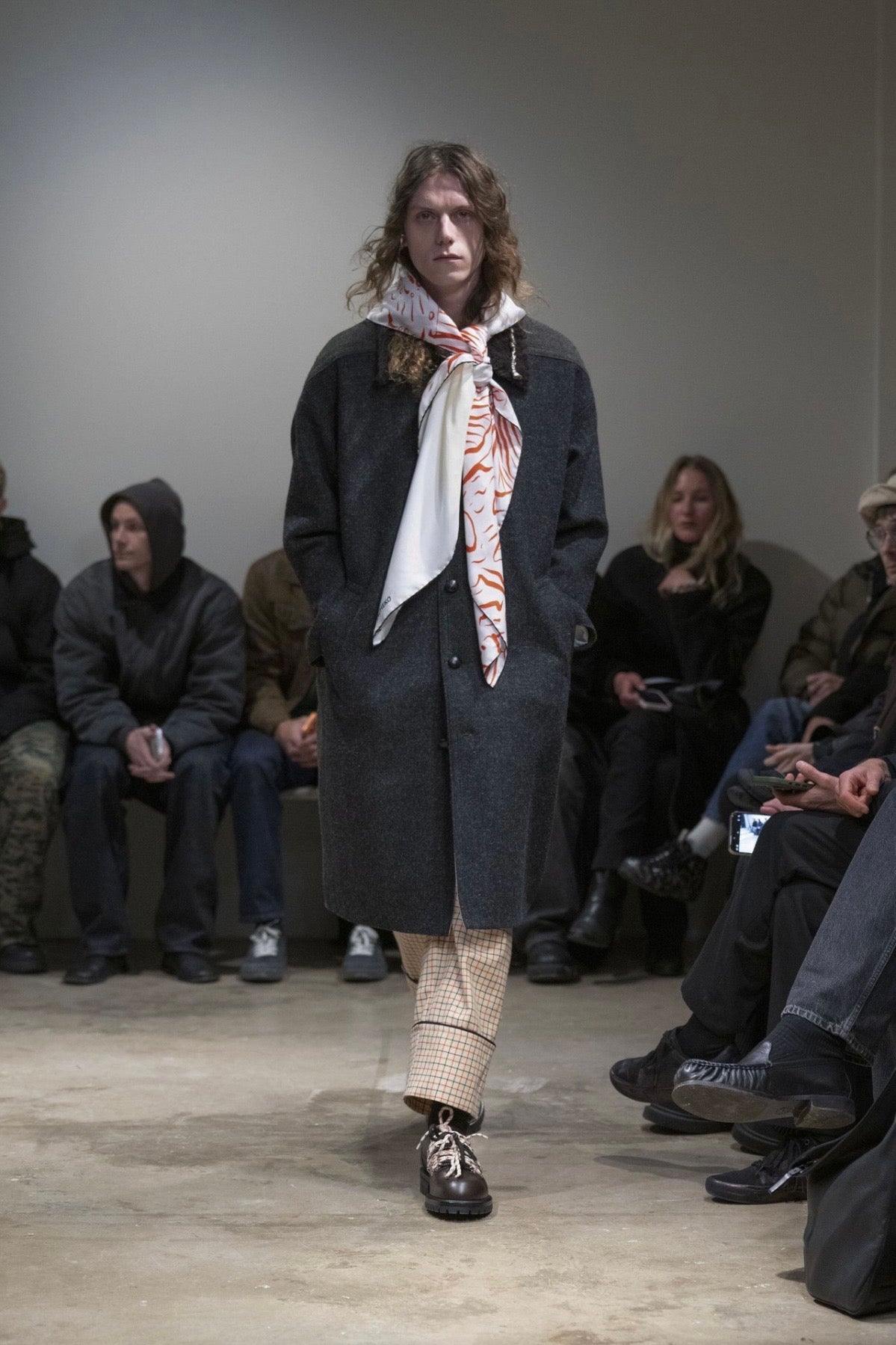 NAMACHEKO 26AW EMLEY COAT/ SPECKLED MOSS GREEN