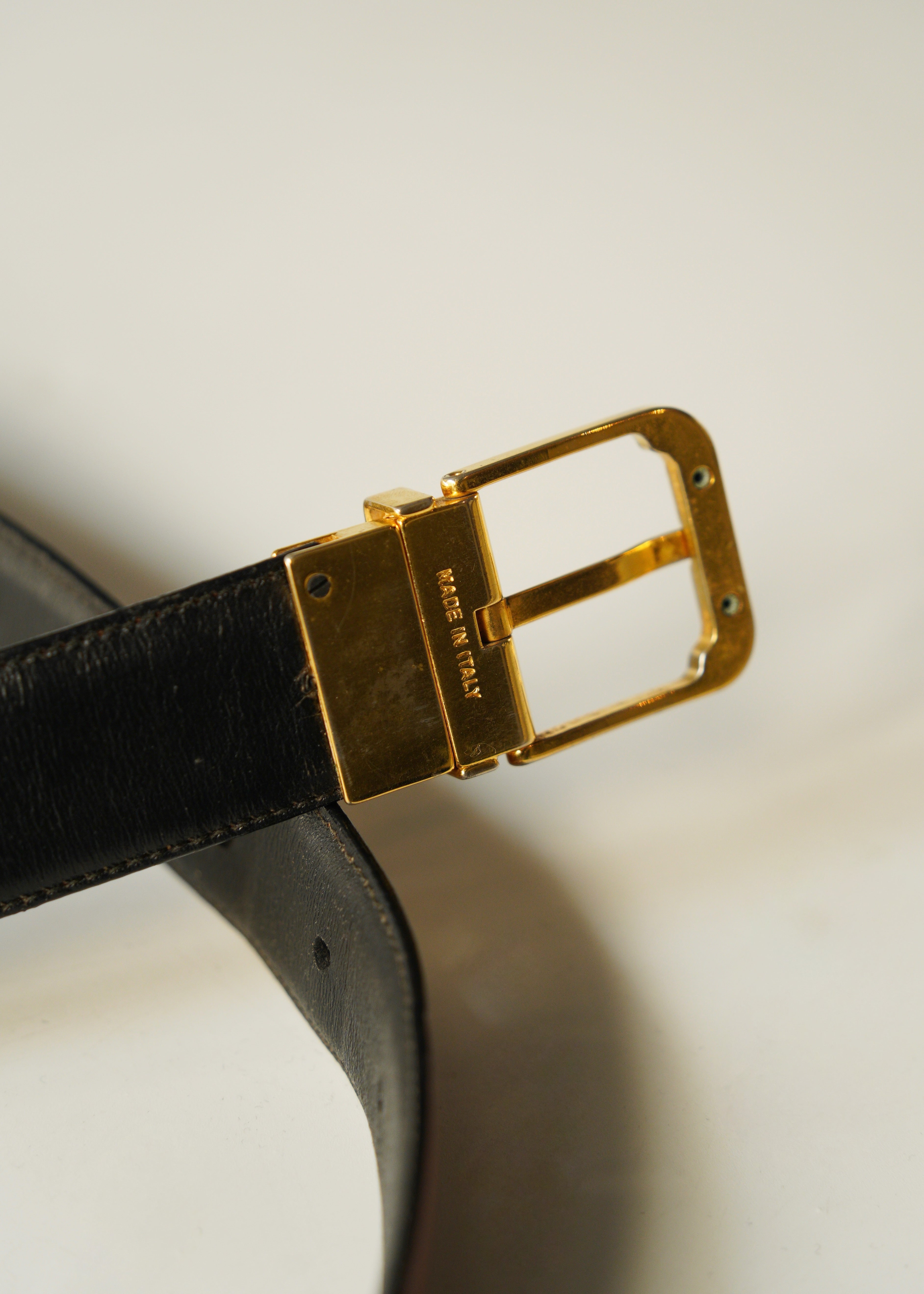 SALVATORE FERRAGAMO サルヴァトーレフェラガモ レザーベルト 本革 ヴィンテージ メンズ アクセサリー イタリア製