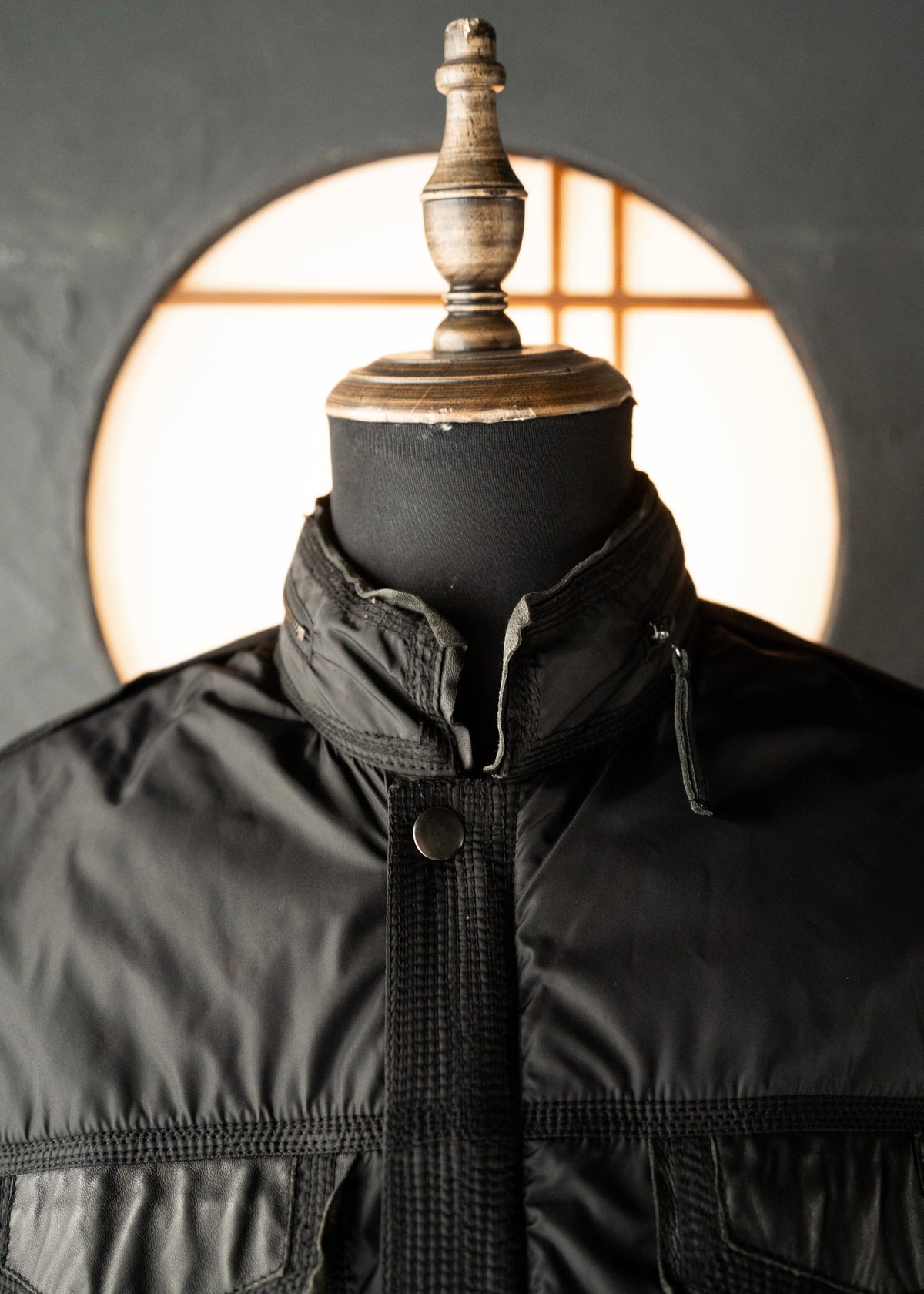 00’s EMPORIO ARMANI double zip up multi pocket nylon jacket