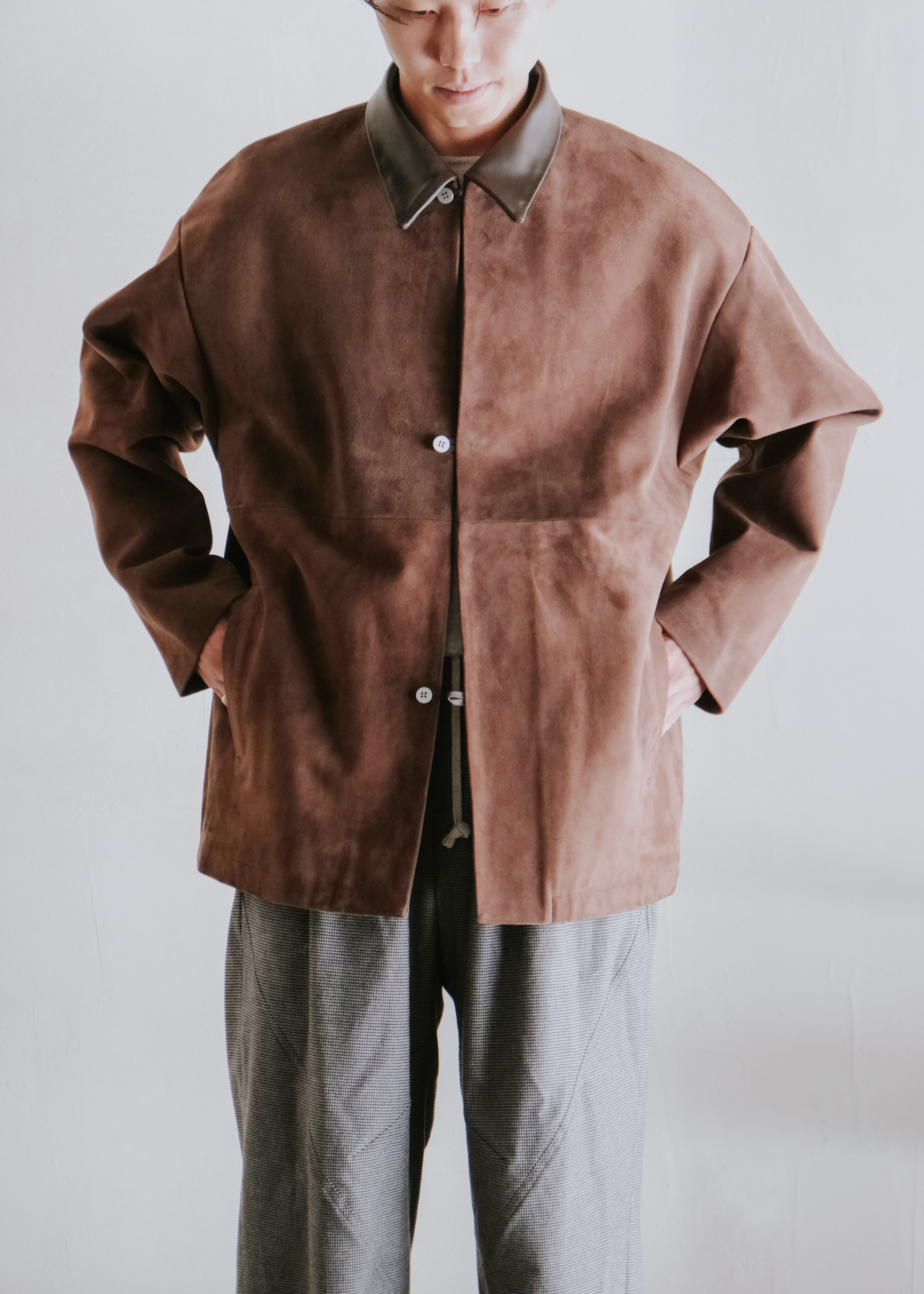 beta post ベータポスト 26AW ゴート スウェードレザー Suede Leather relax ジャケット D.brown メンズ