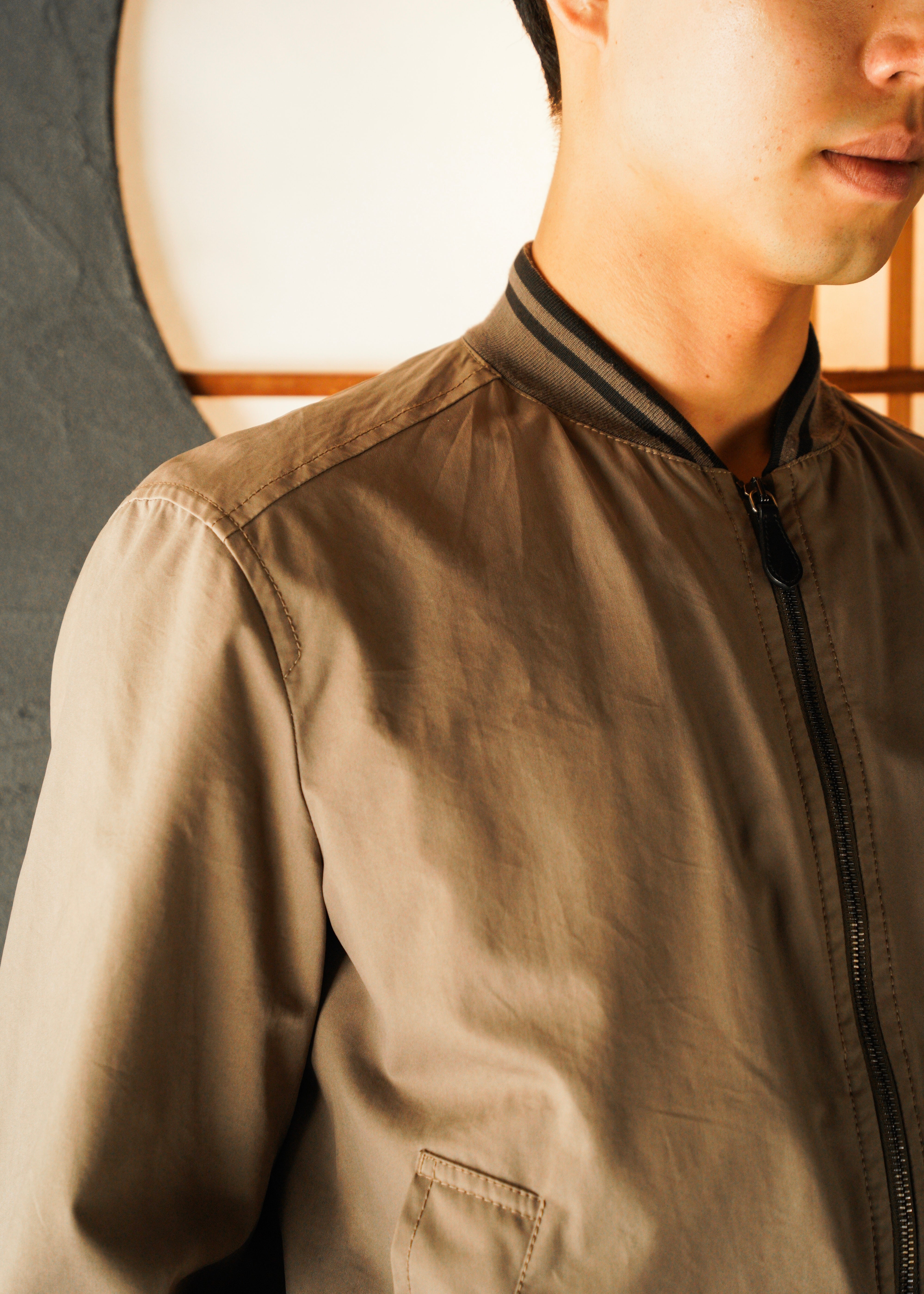 PRADA 2010 zip up nylon blend cotton blouson