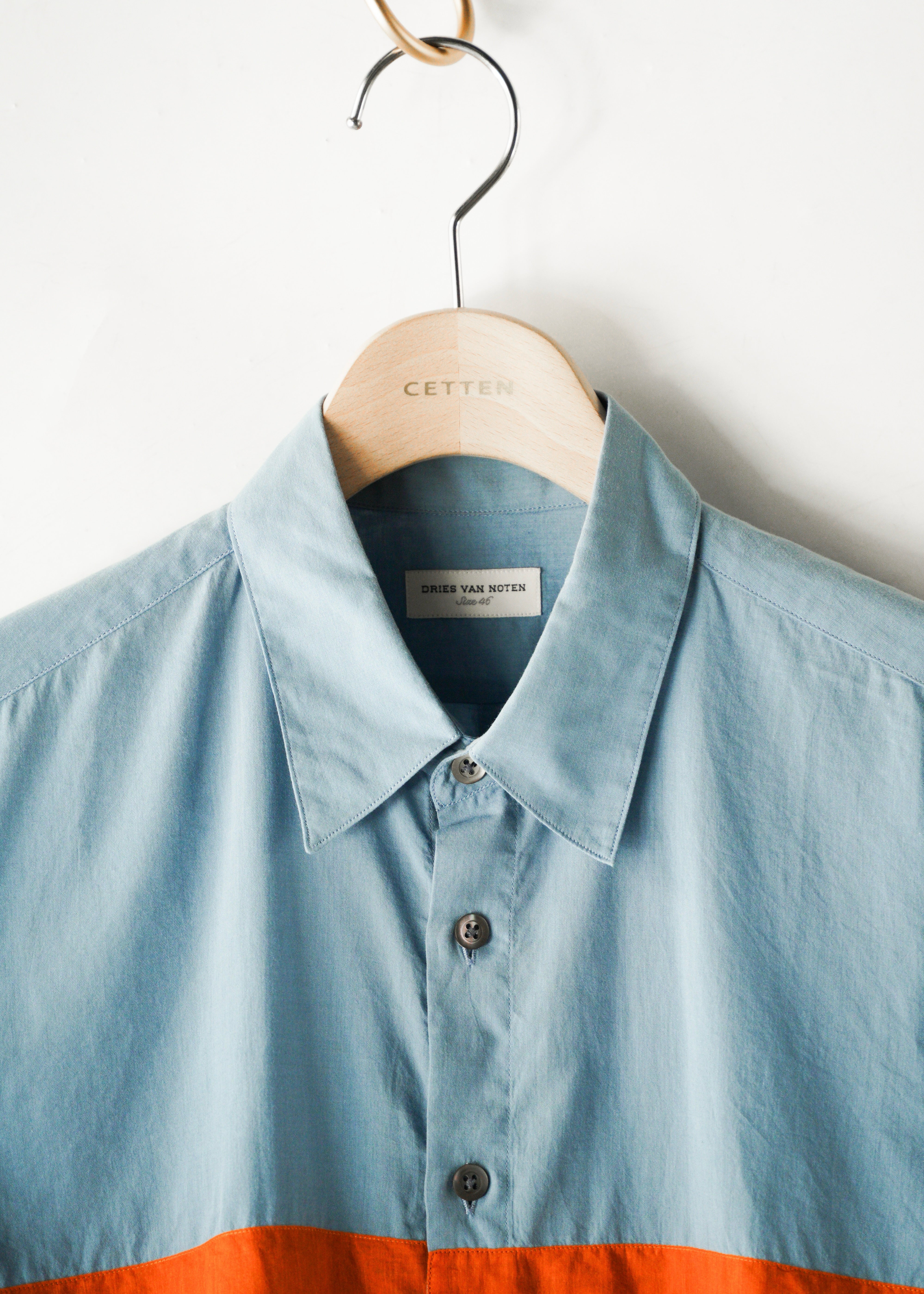 DRIES VAN NOTEN 13SS line color cotton shirt