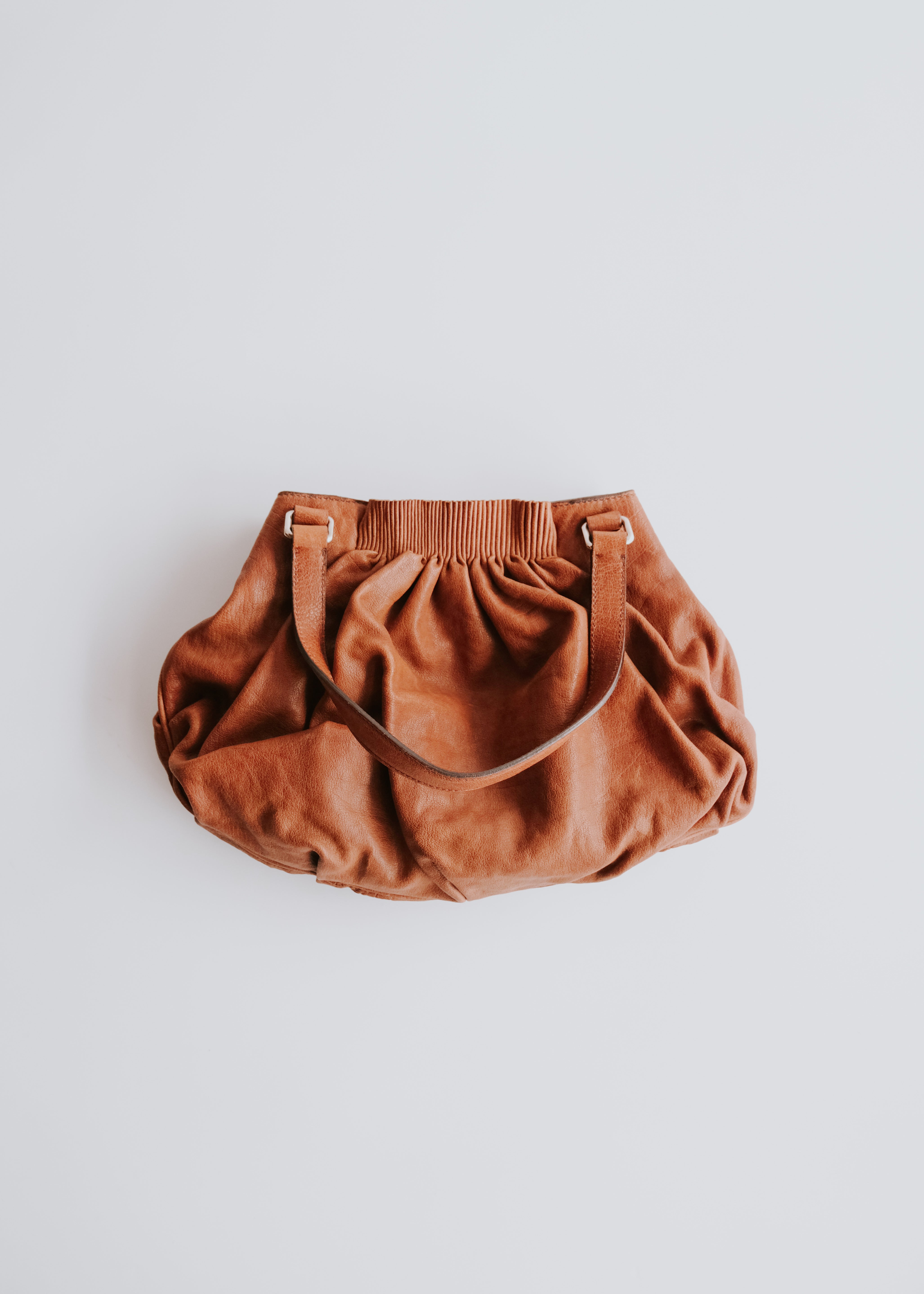 00-10's JIL SANDER gather leather hand bag