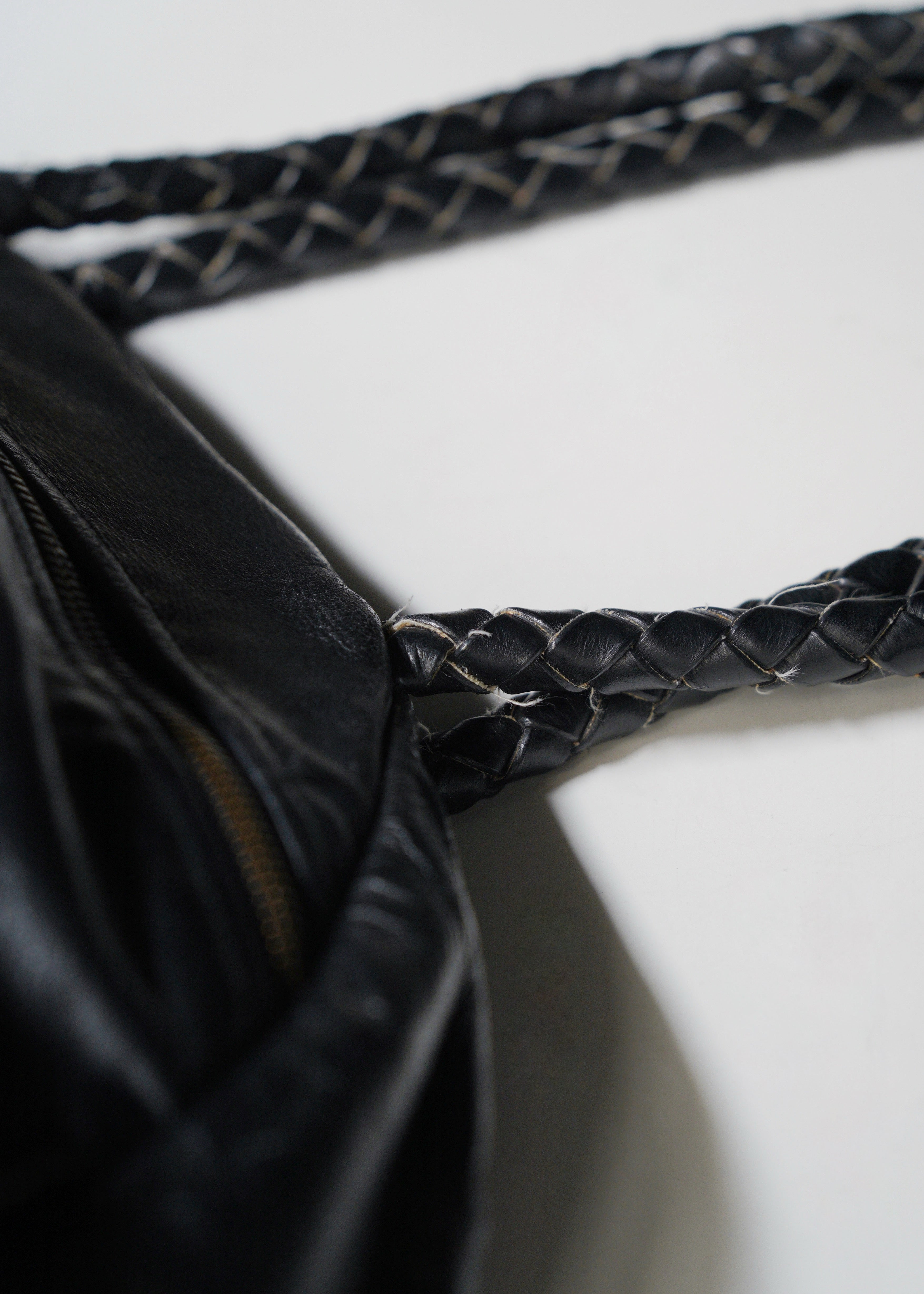 Leather boston bag