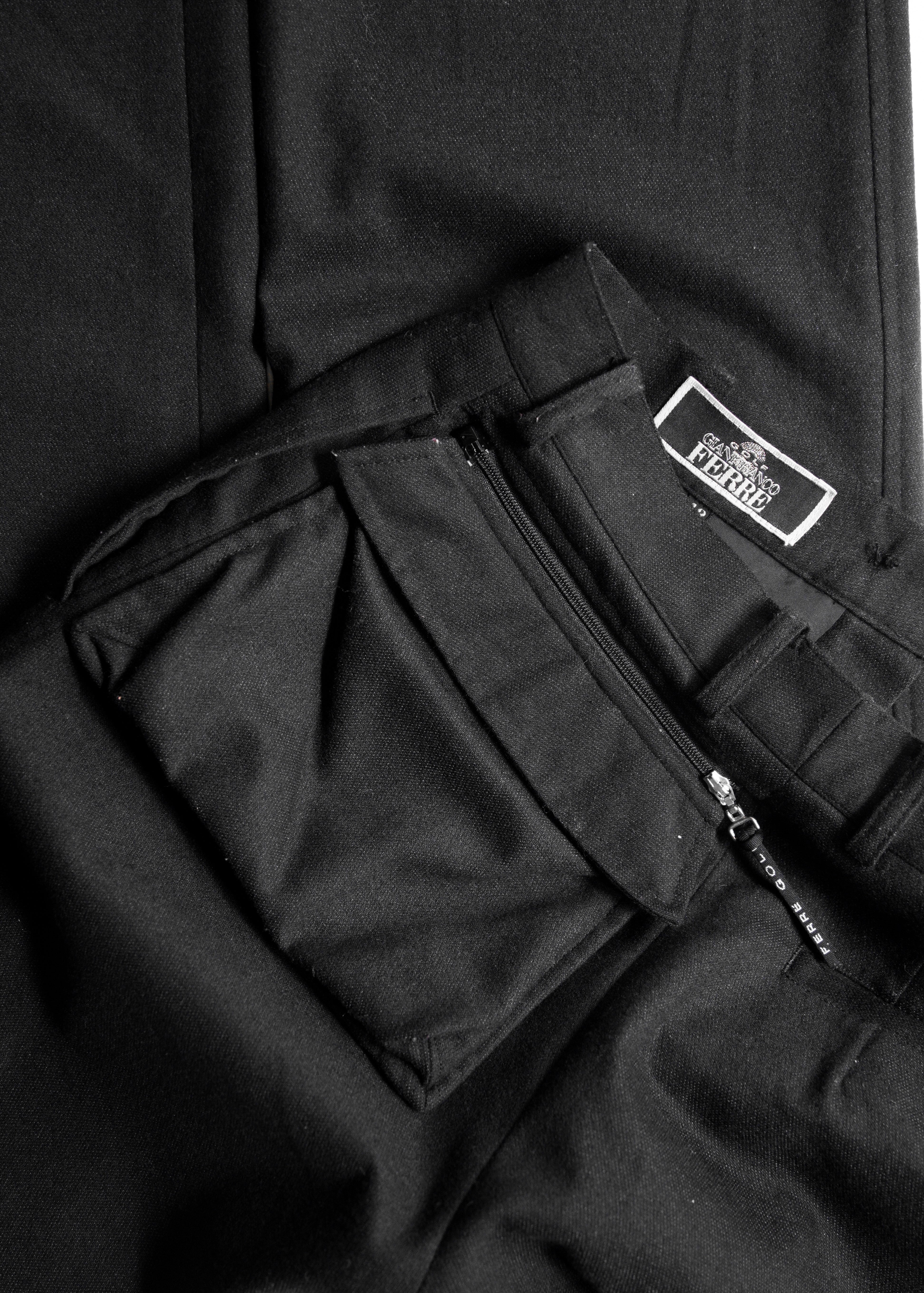 GIANFRANCO FERRE detachable pocket straight slacks