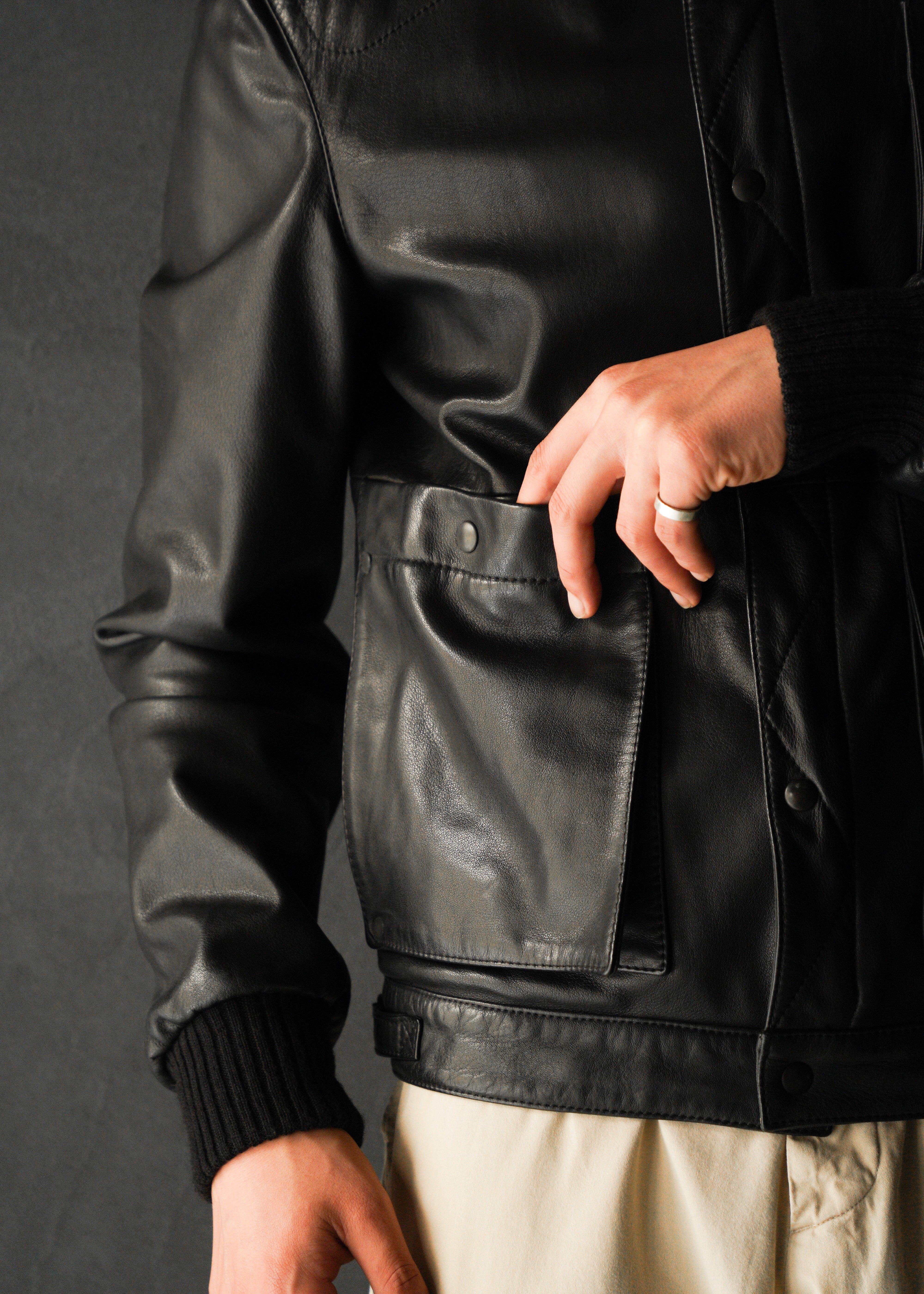 MARTIN MARGIELA 07AW multiple pockets single leather riders jacket