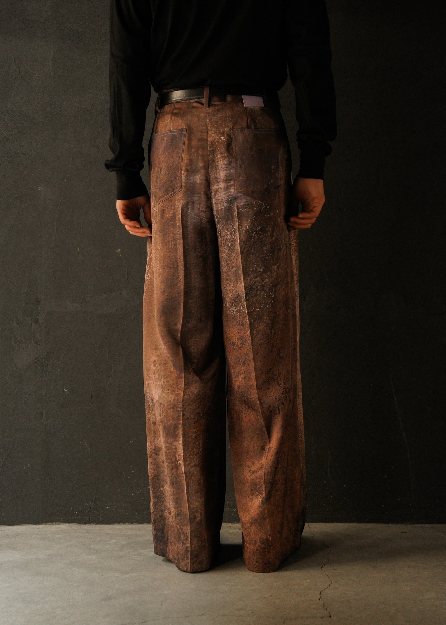 SASAKI SATORU 26SS single tuck wide trousers / Brown