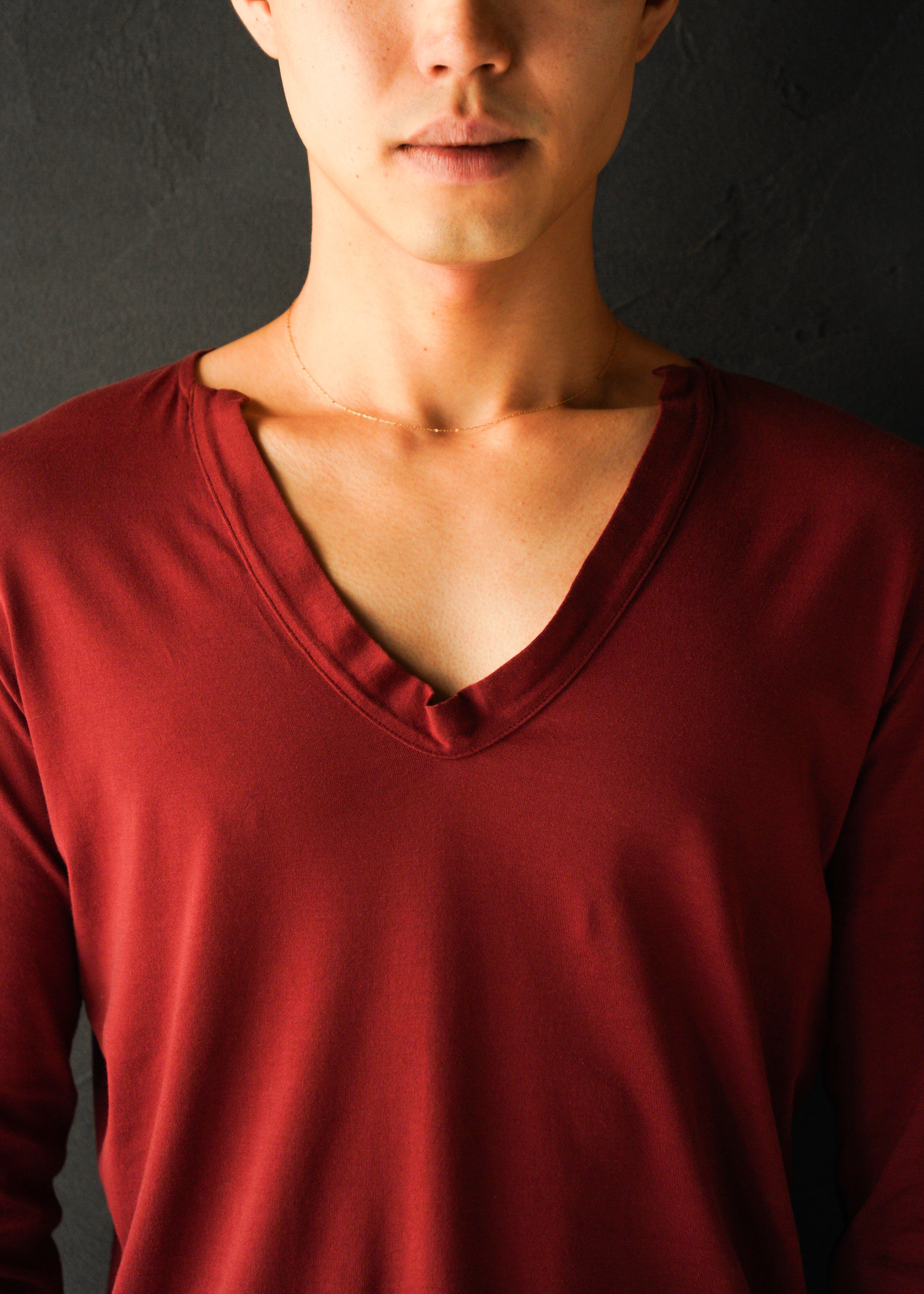 BOTTEGA VENETA 2010SS V neck cotton long sleeve top