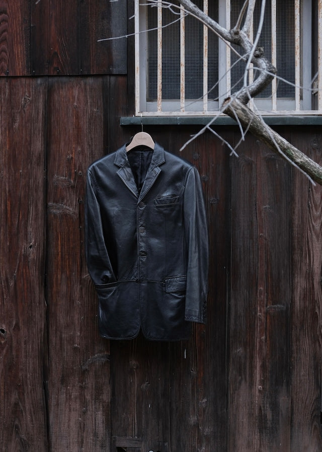 90's Jean Paul GAURTIER HOMME sheepskin 4B tailored jacket