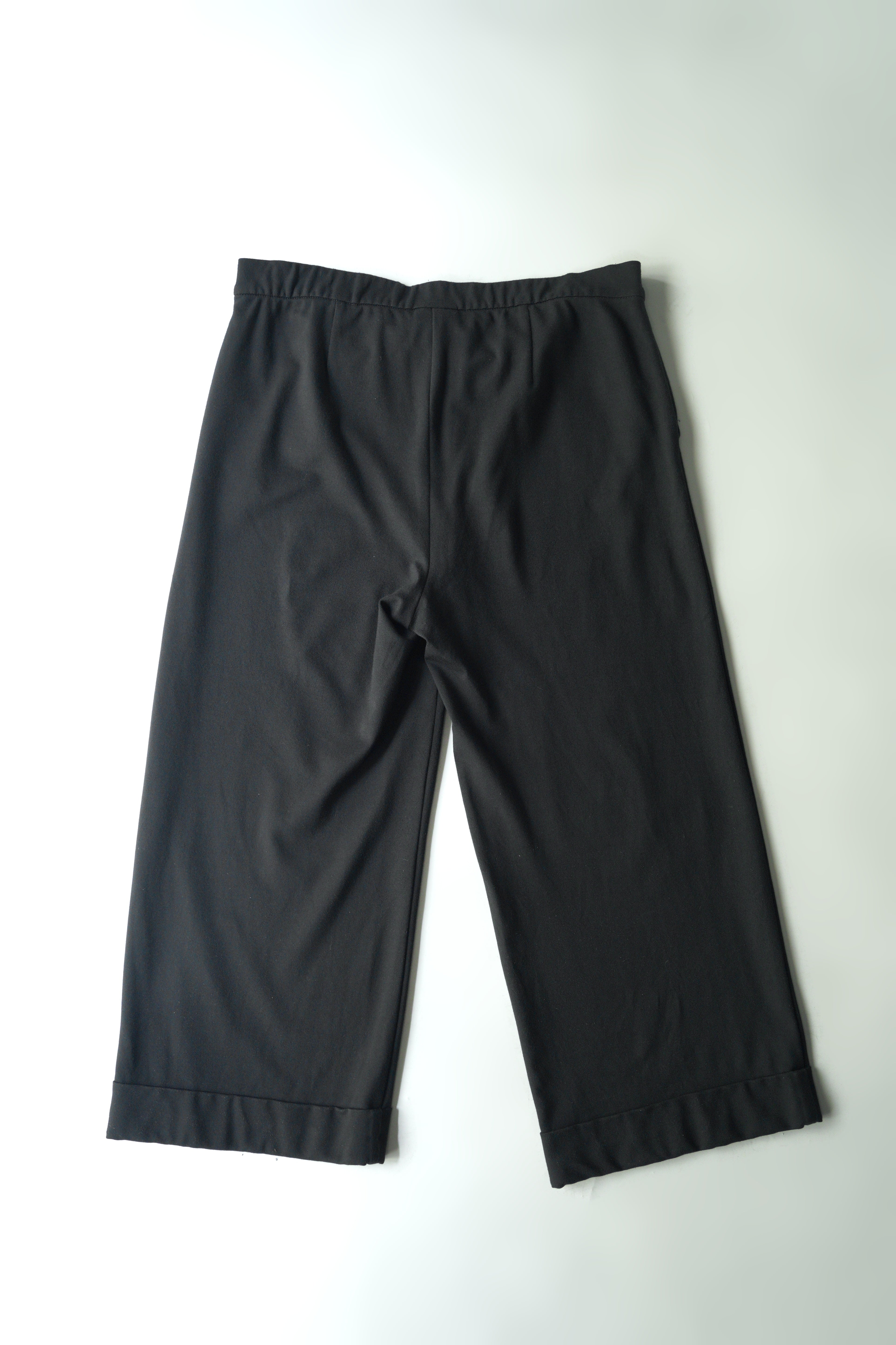 00's Belted wide croped slacks