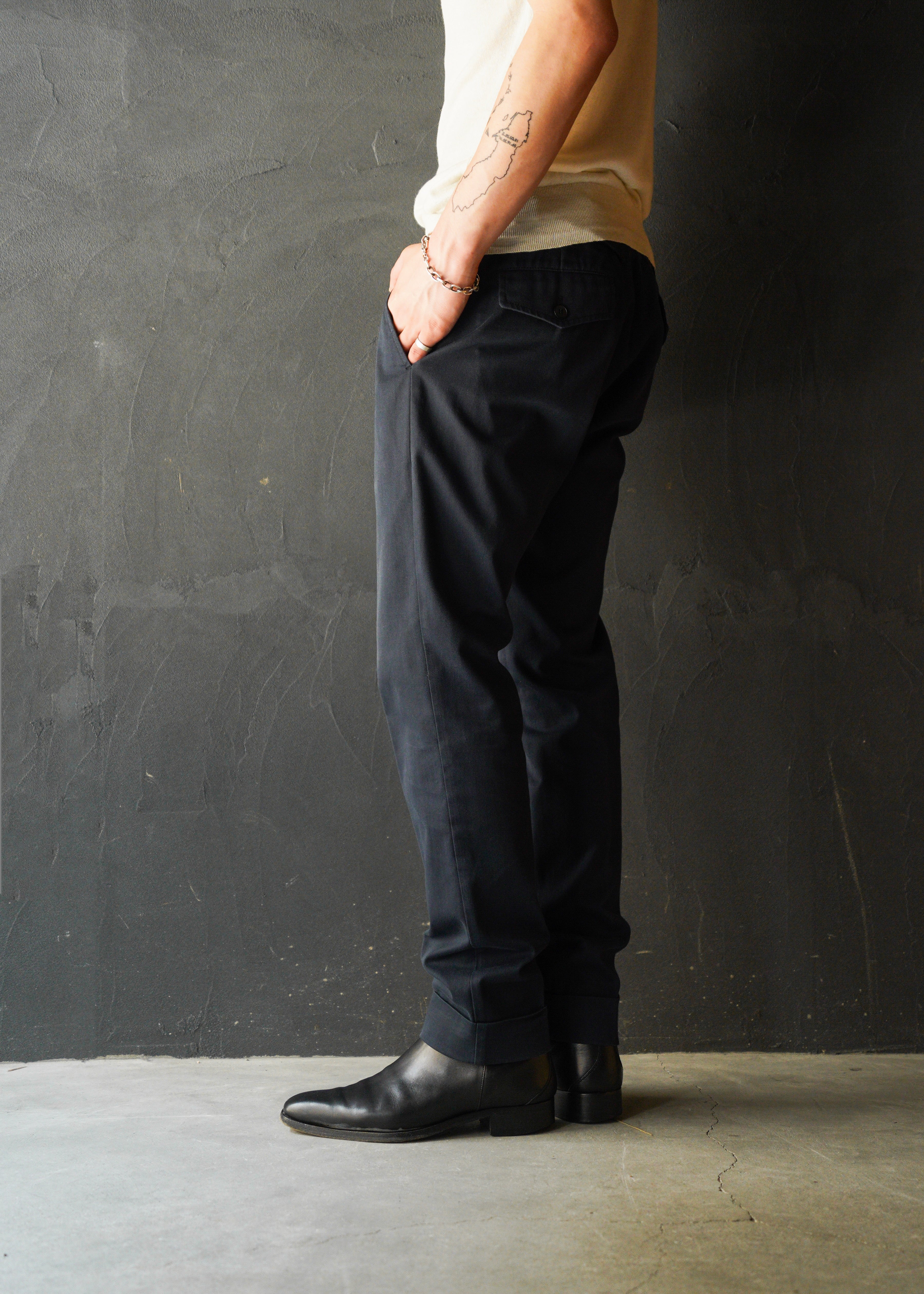 GUCCI 12SS by Frida Giannini center creased tapered cotton trousers