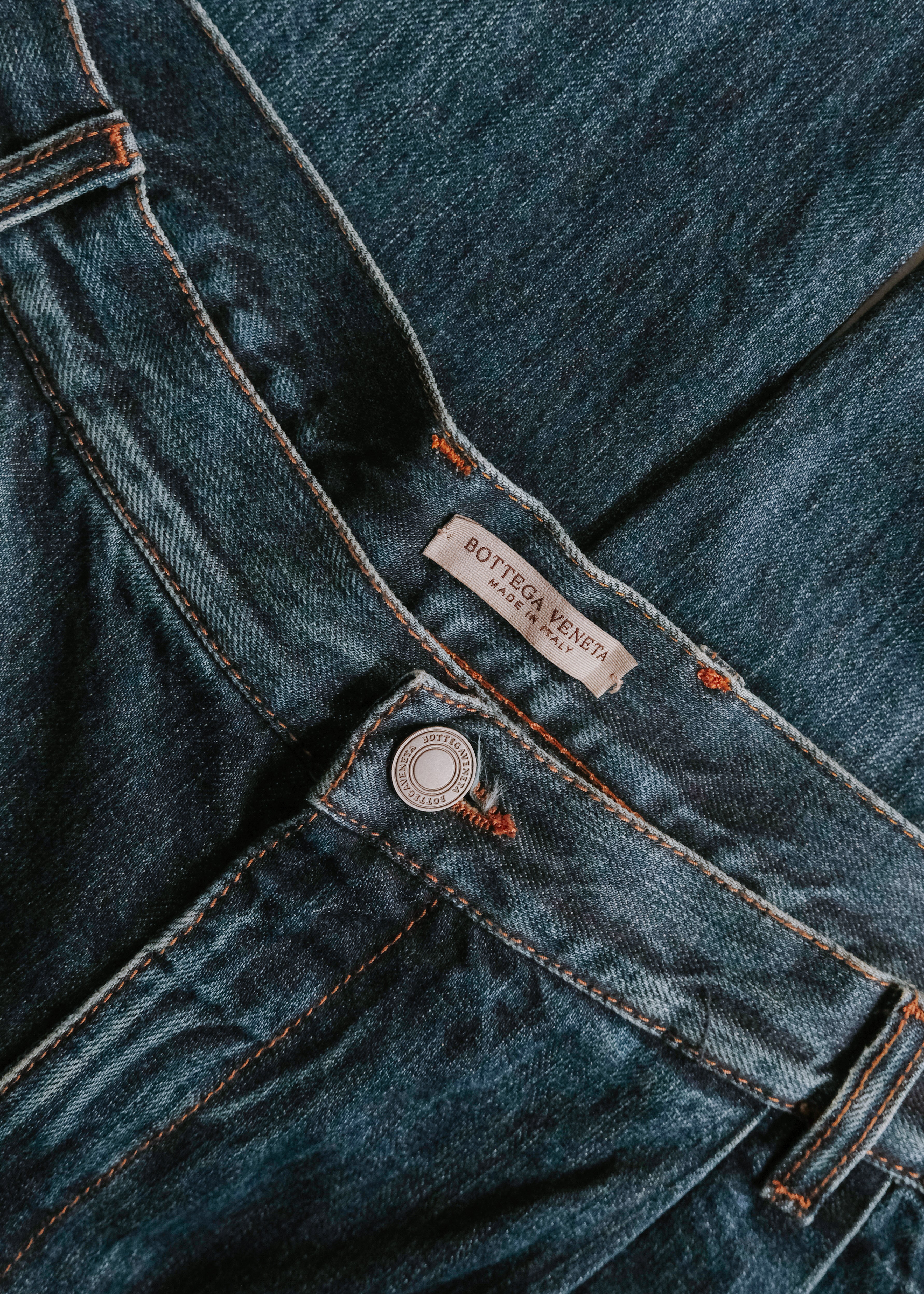 BOTTEGA VENETA 15AW two tucked wide tapered jeans