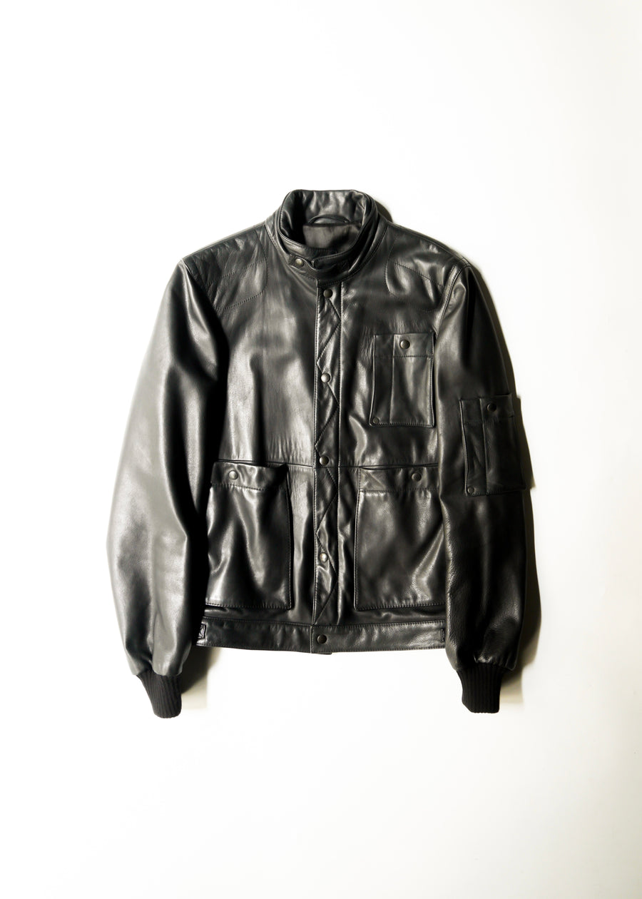 MARTIN MARGIELA 07AW multiple pockets single leather riders jacket